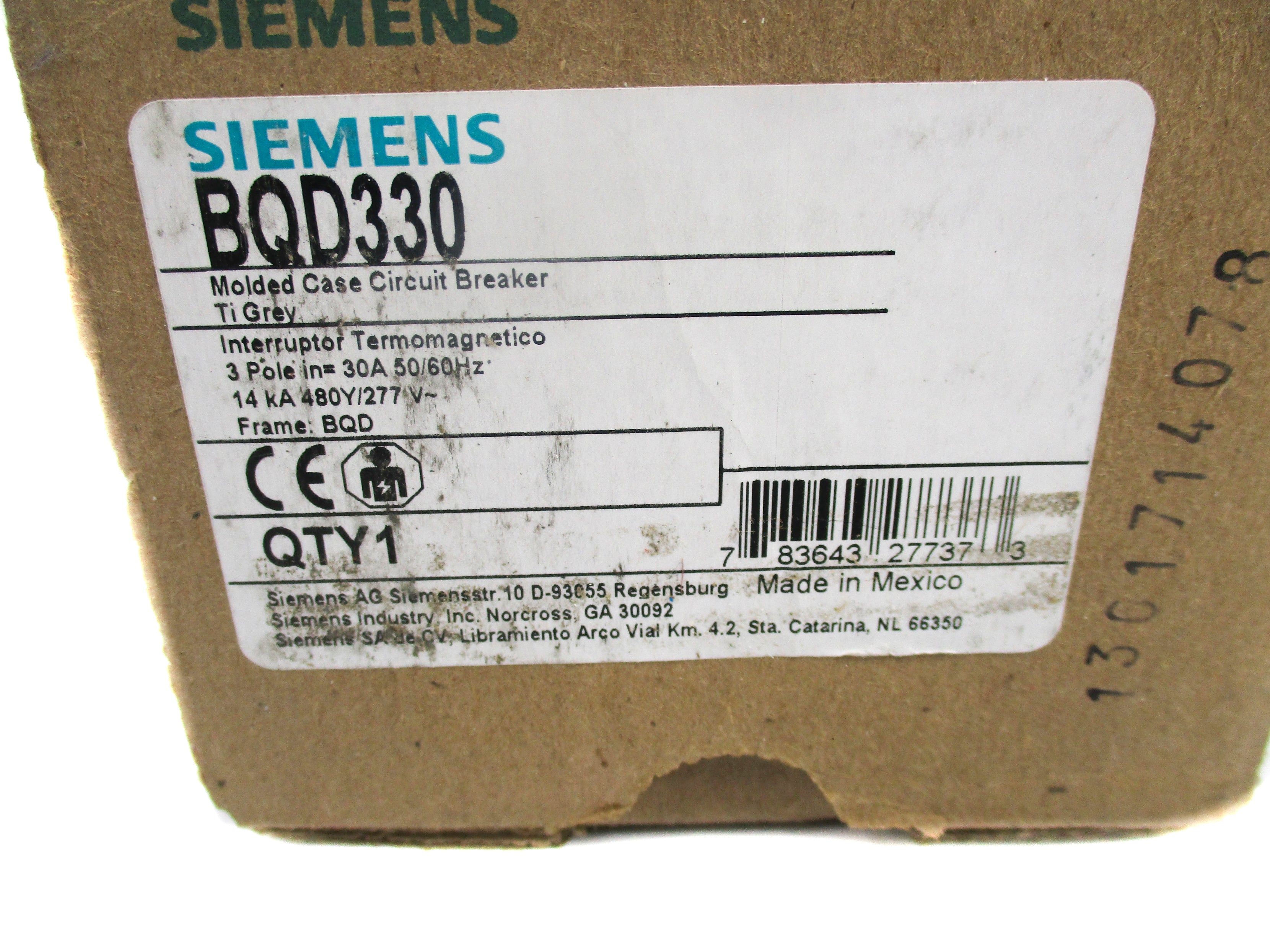 SIEMENS BQD330 277V 30A NSMP
