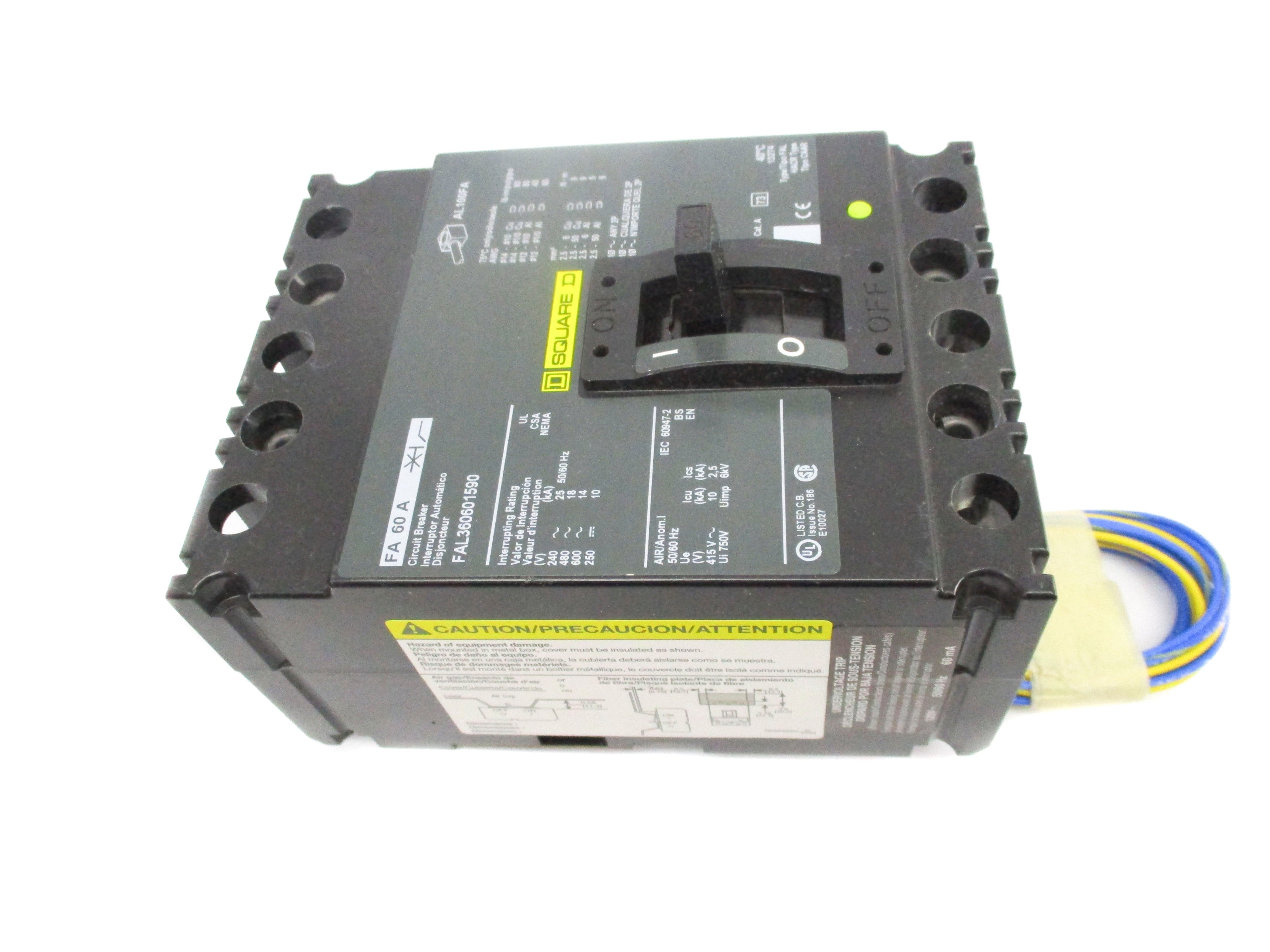 SQUARE D FAL360601590 600/250V 60A (GREEN) NSMP