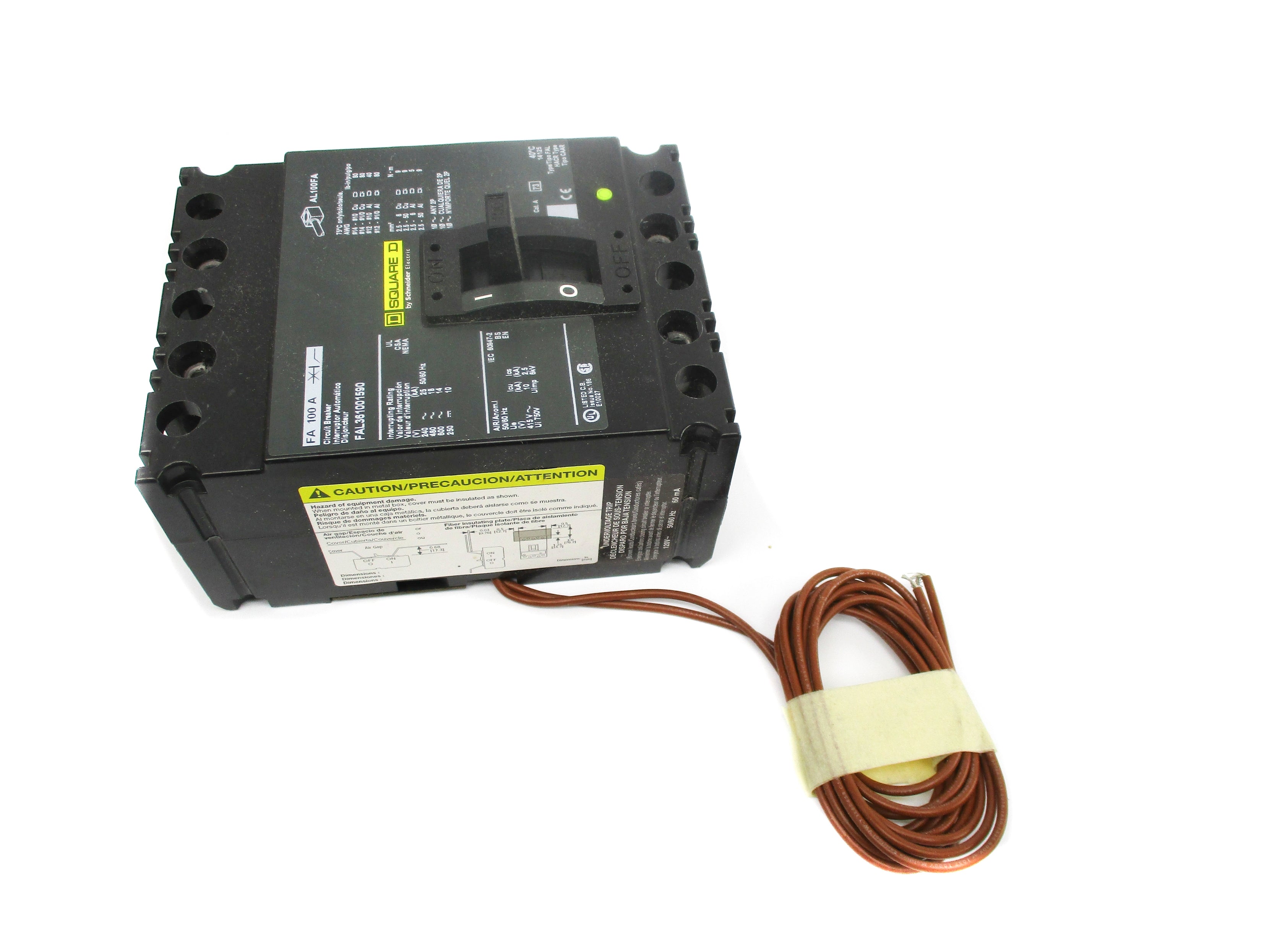 SQUARE D FAL361001590 600V 100A NSMP