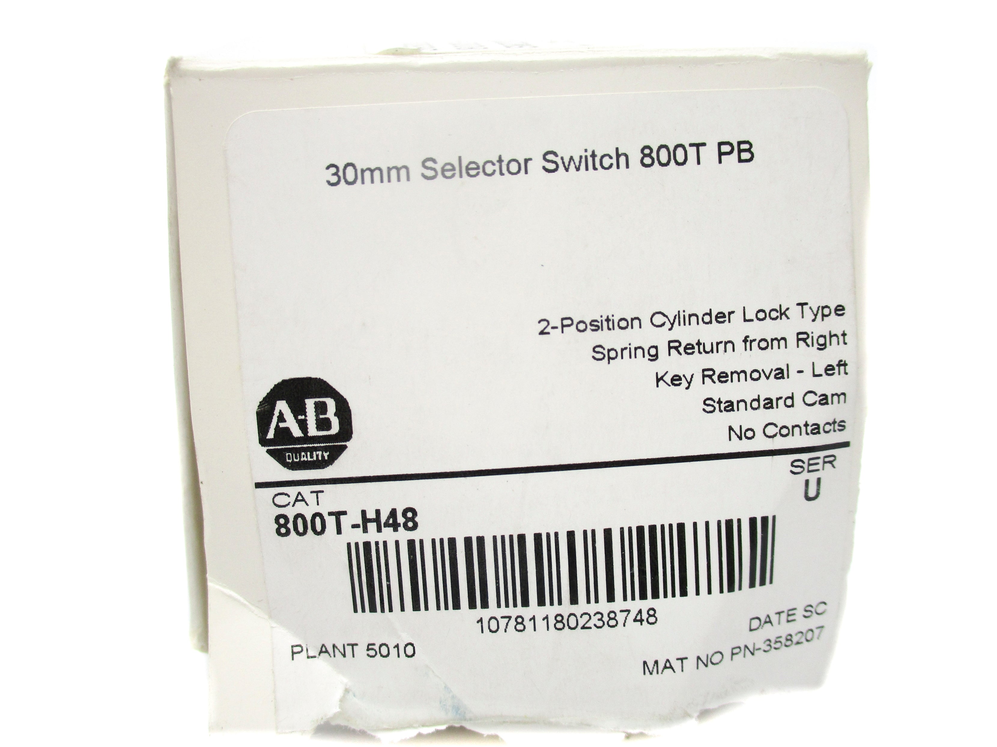 ALLEN BRADLEY 800T-H48 SER. U (WH) NSMP