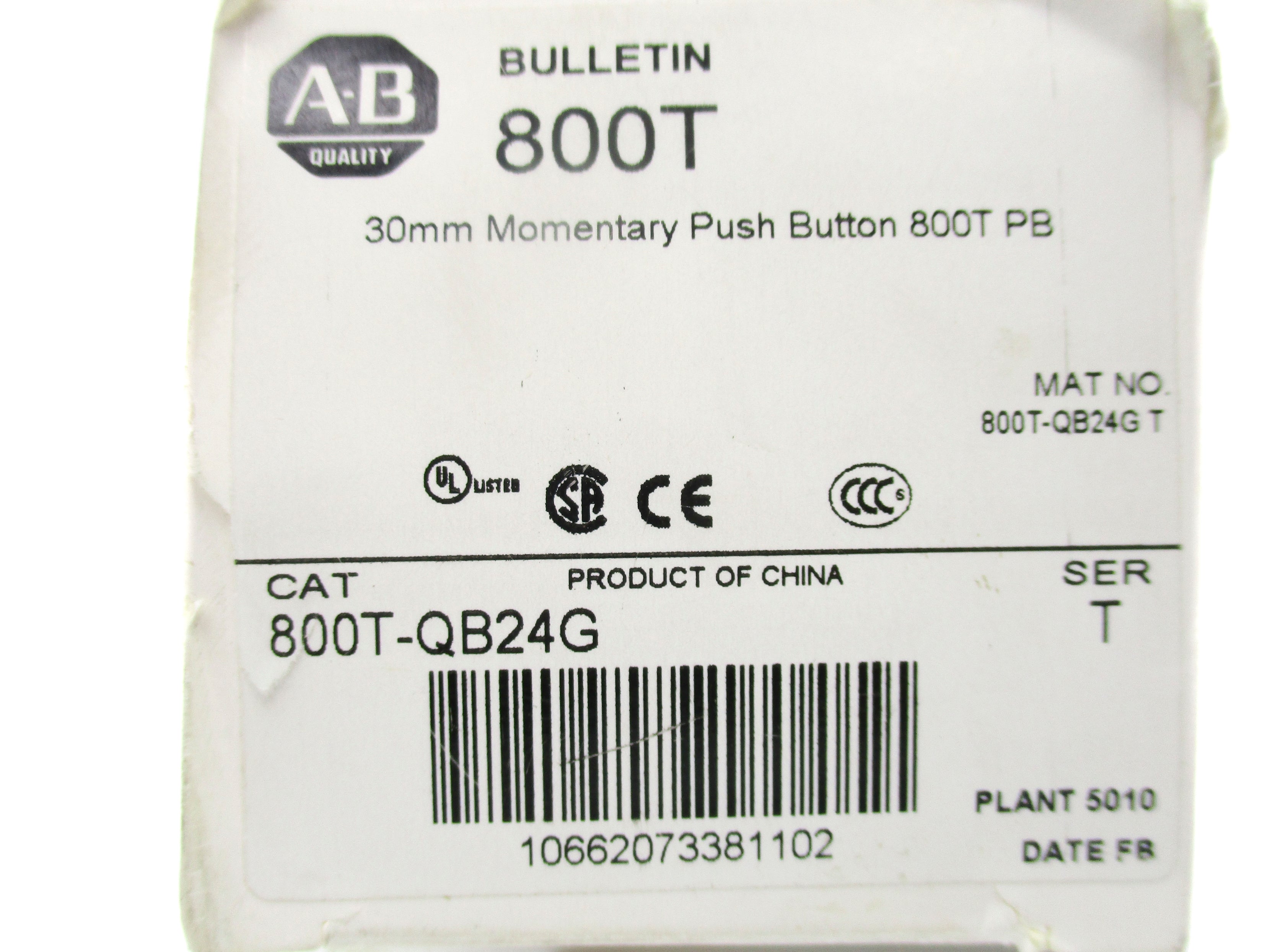 INDUSTRIAL SPARE PART 800T-QB24G SER. T (WH) NSMP