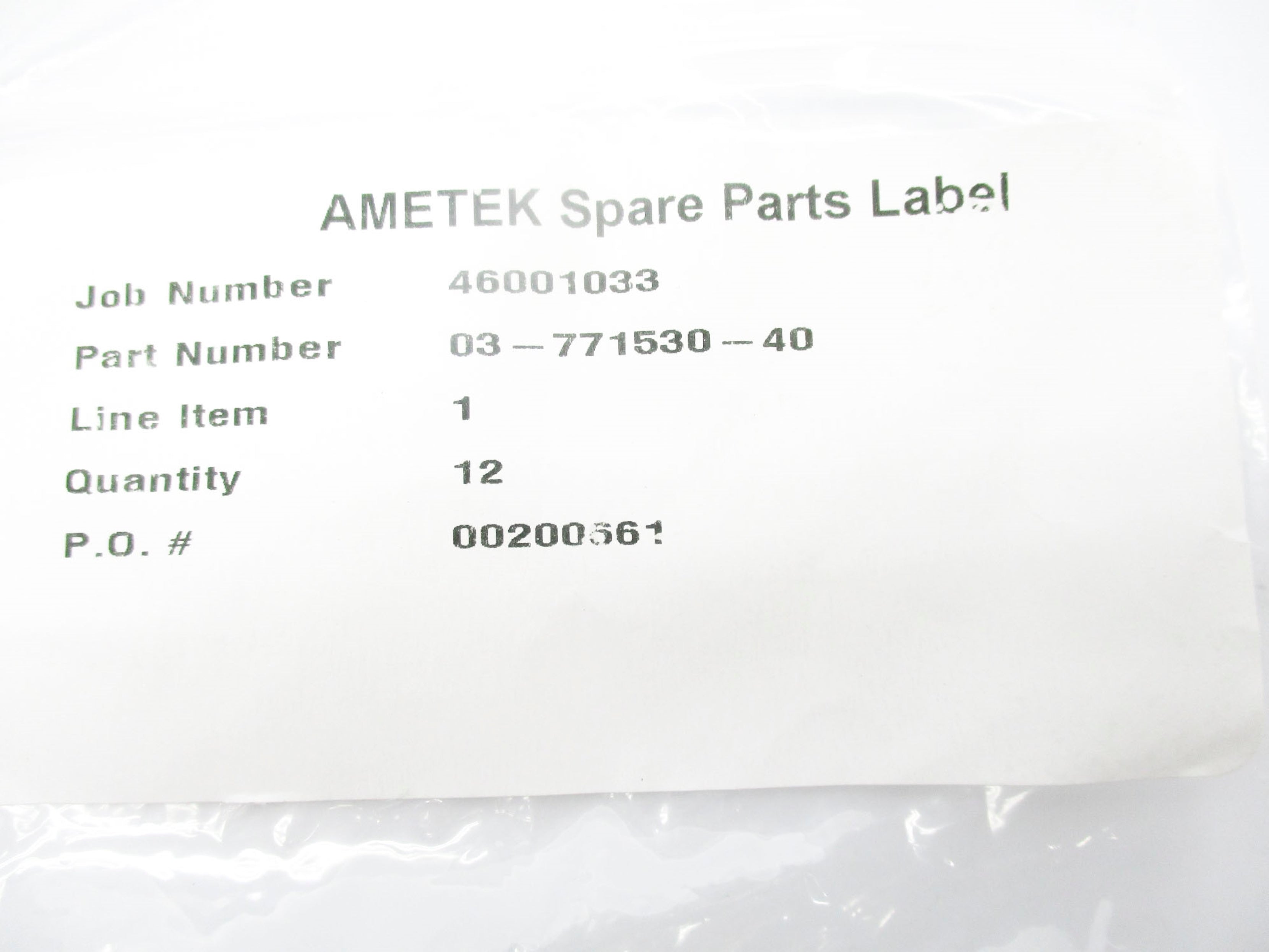AMETEK BSD-1118-006 (PKG OF 12) NSMP