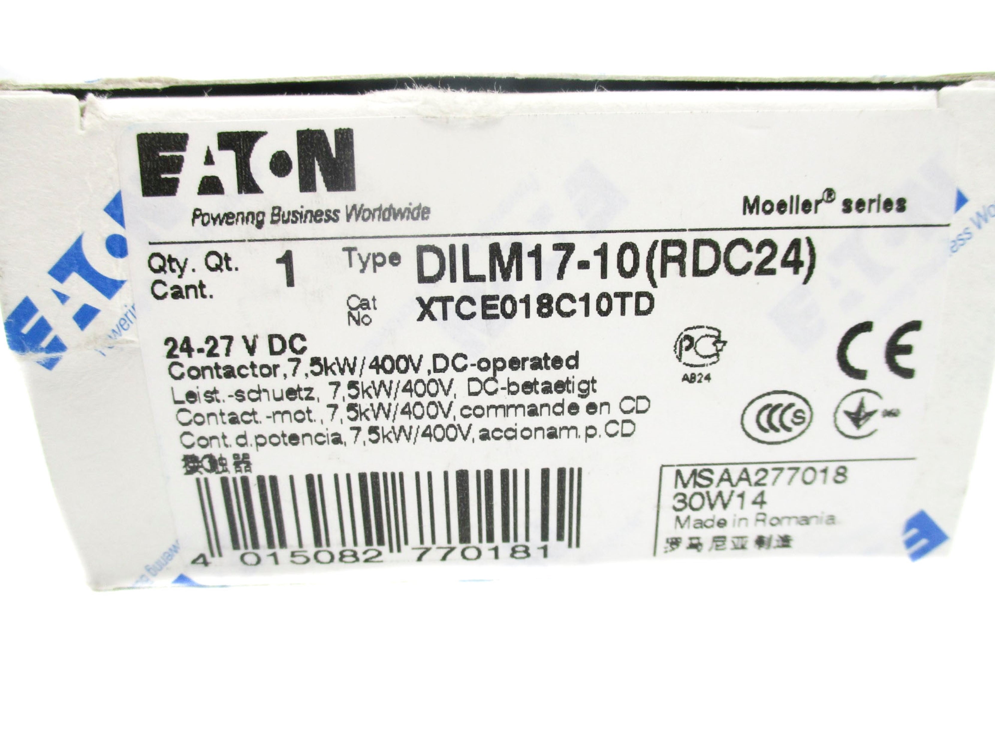 EATON DILM17-10 27VDC NSMP