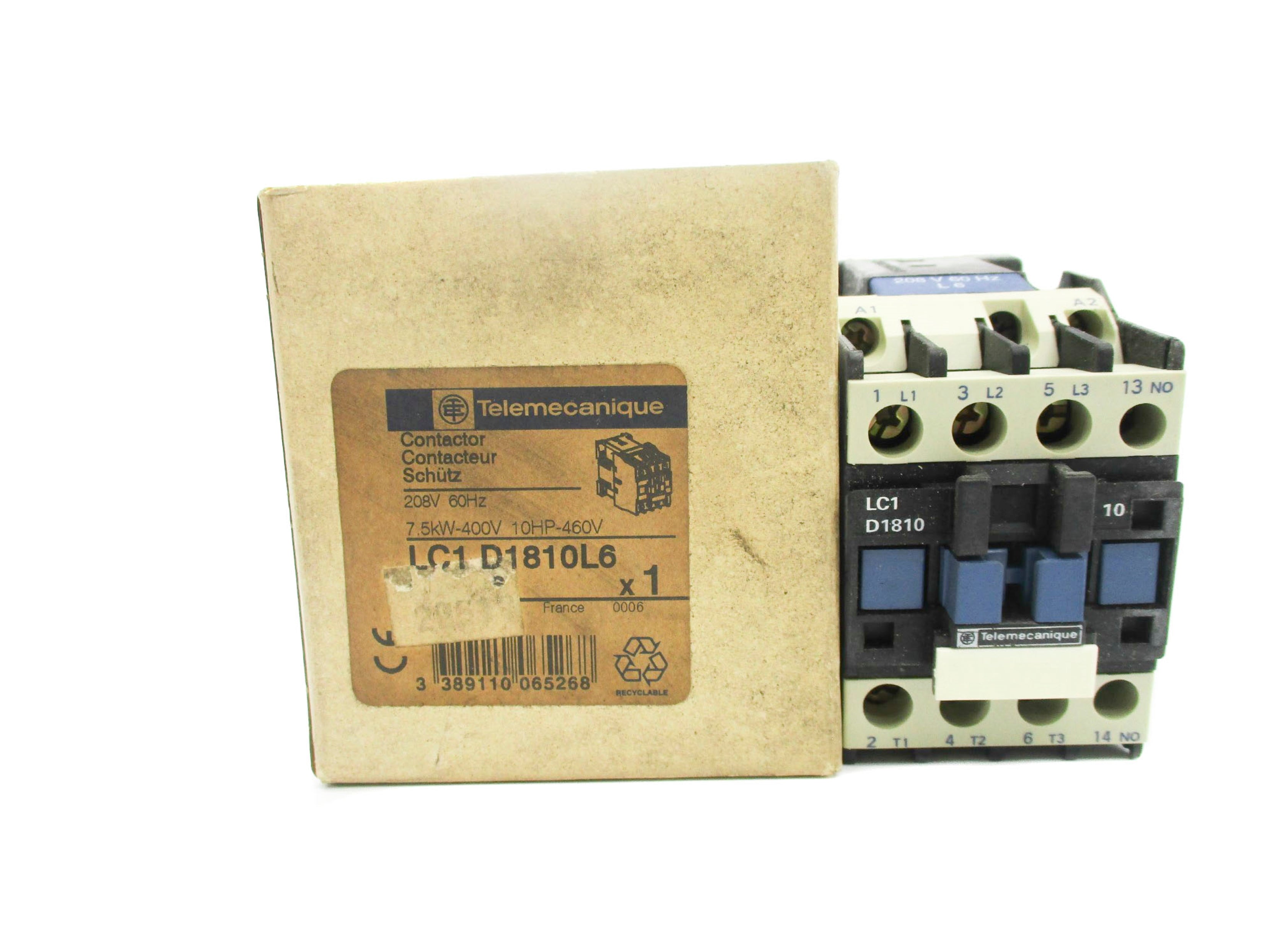 TELEMECANIQUE LC1D1810L6 208V NSMP