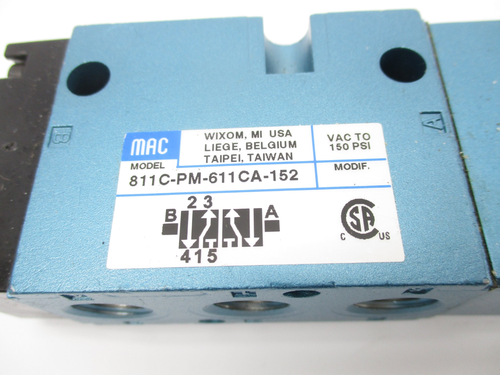 MAC 811C-PM-611CA-152 24VDC 25-150PSI NSNP
