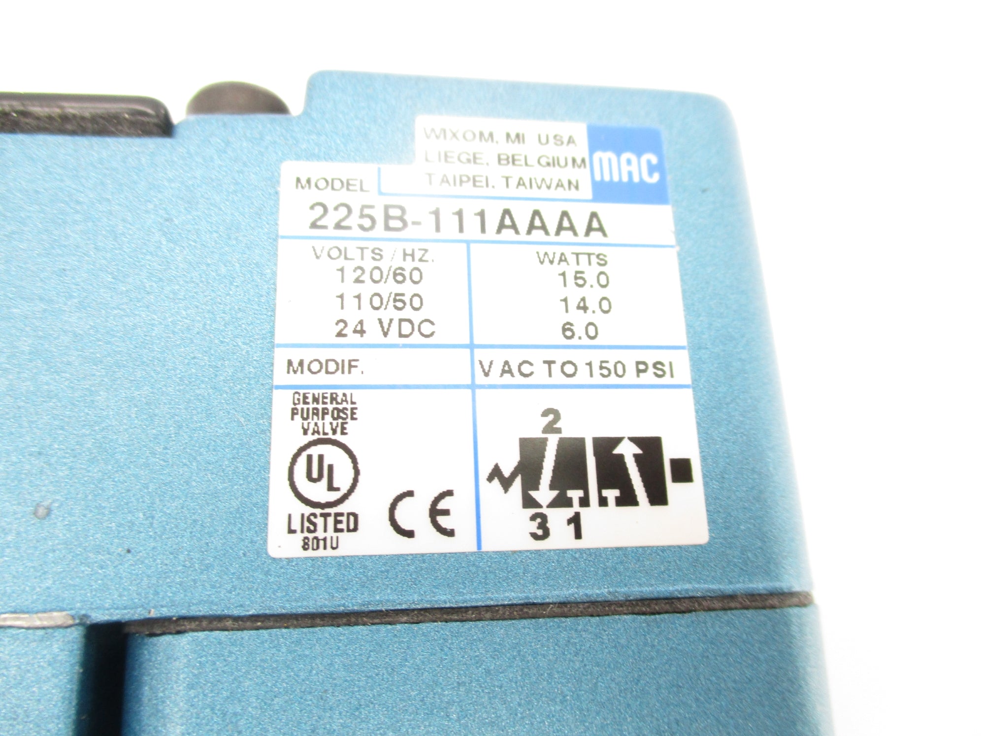 MAC 225B-111AAAA 110/120V 150PSI NSNP