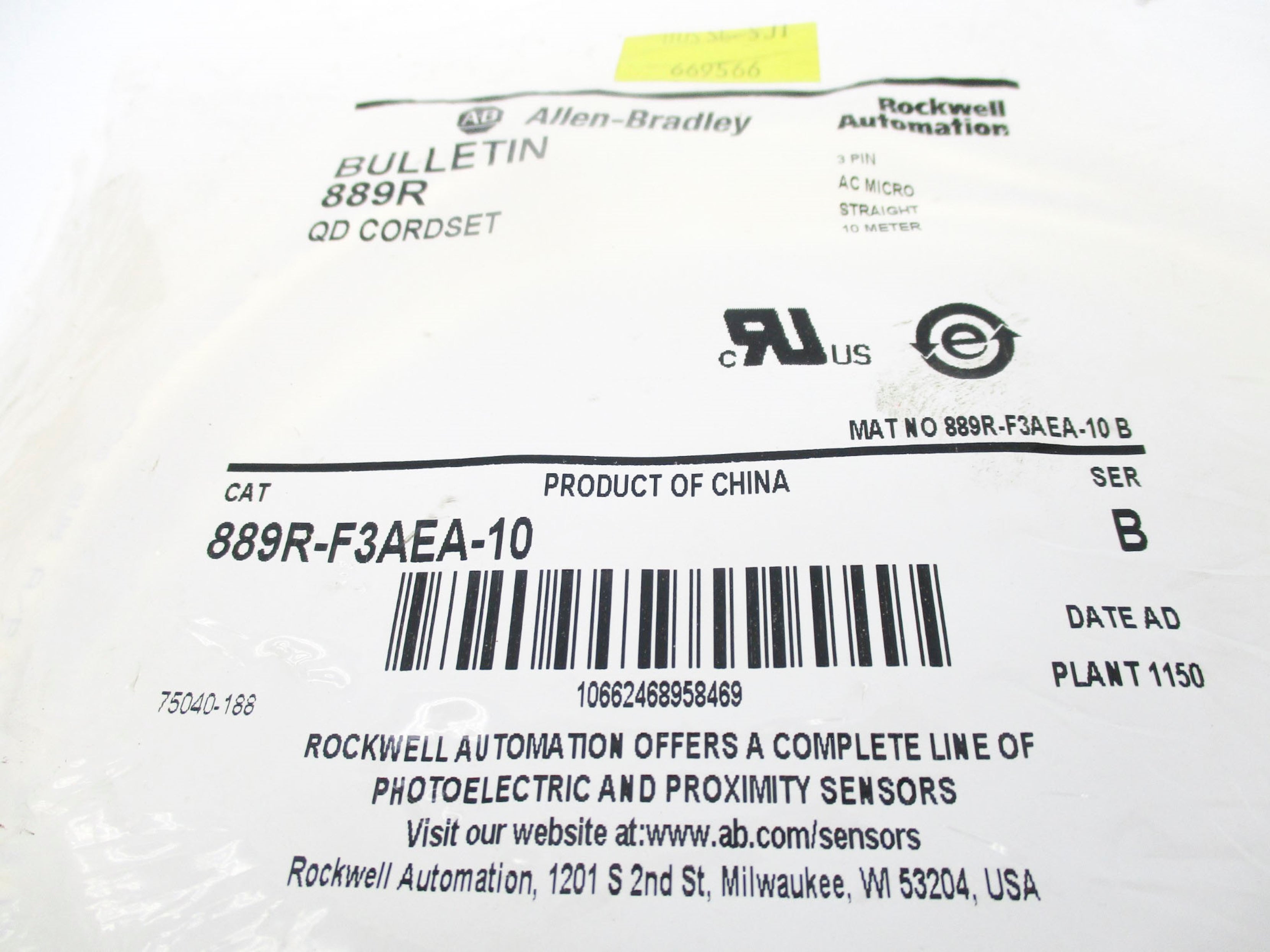 INDUSTRIAL SPARE PART 889R-F3AEA-10 SER. B NSMP