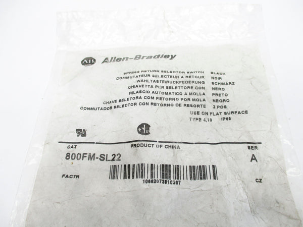 ALLEN BRADLEY 800FM-SL22 SER. A NSMP