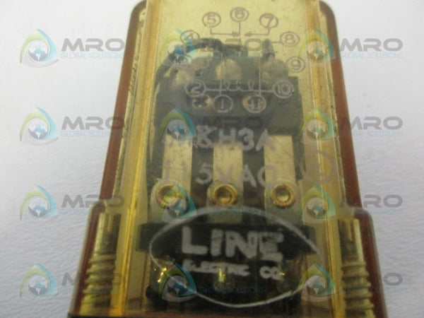 LINE ELECTRIC MKH3A RELAY 115 VAC UNMP