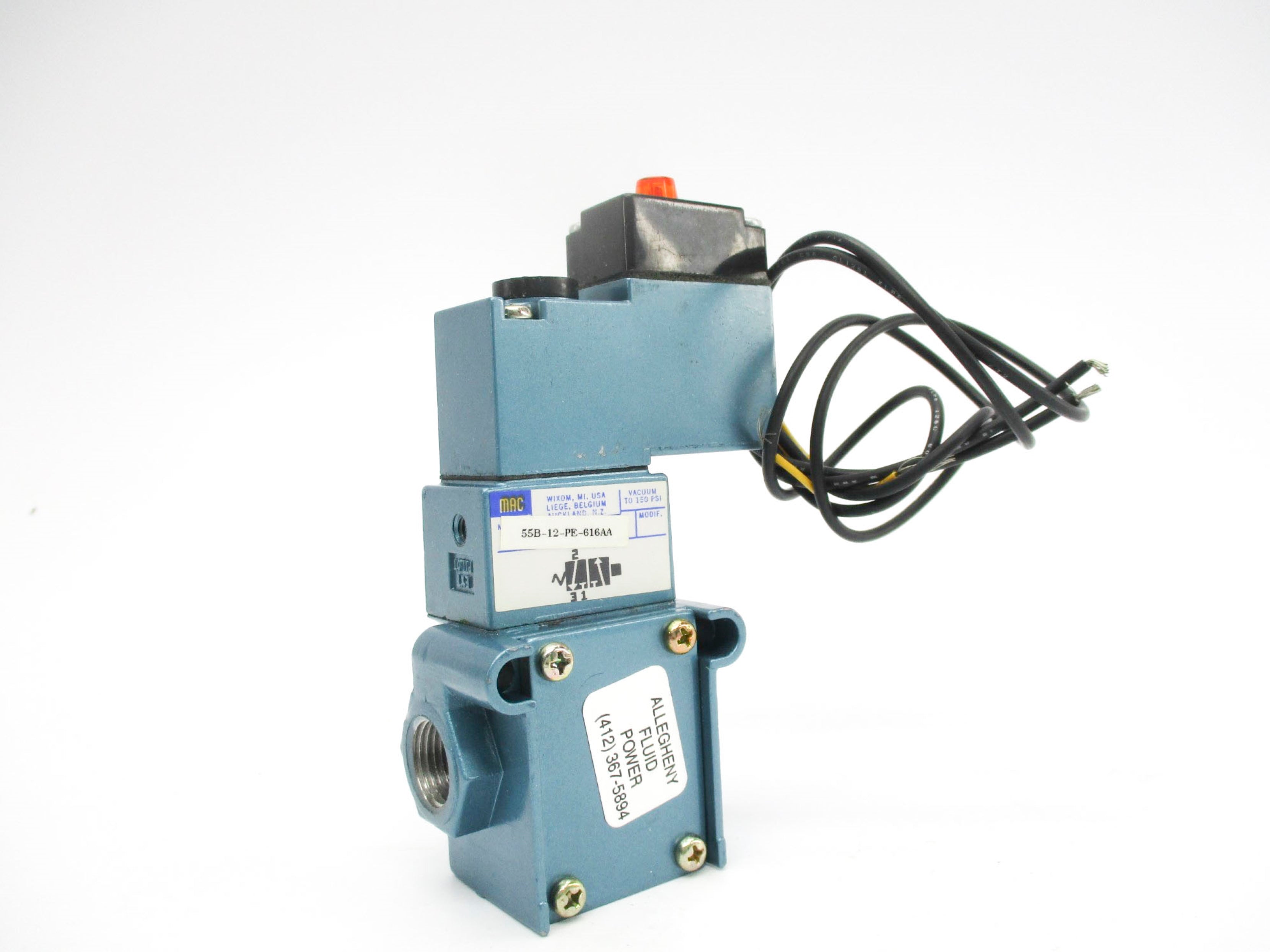 MAC 55B-12-PE-616AA 24VDC 150PSI NSMP