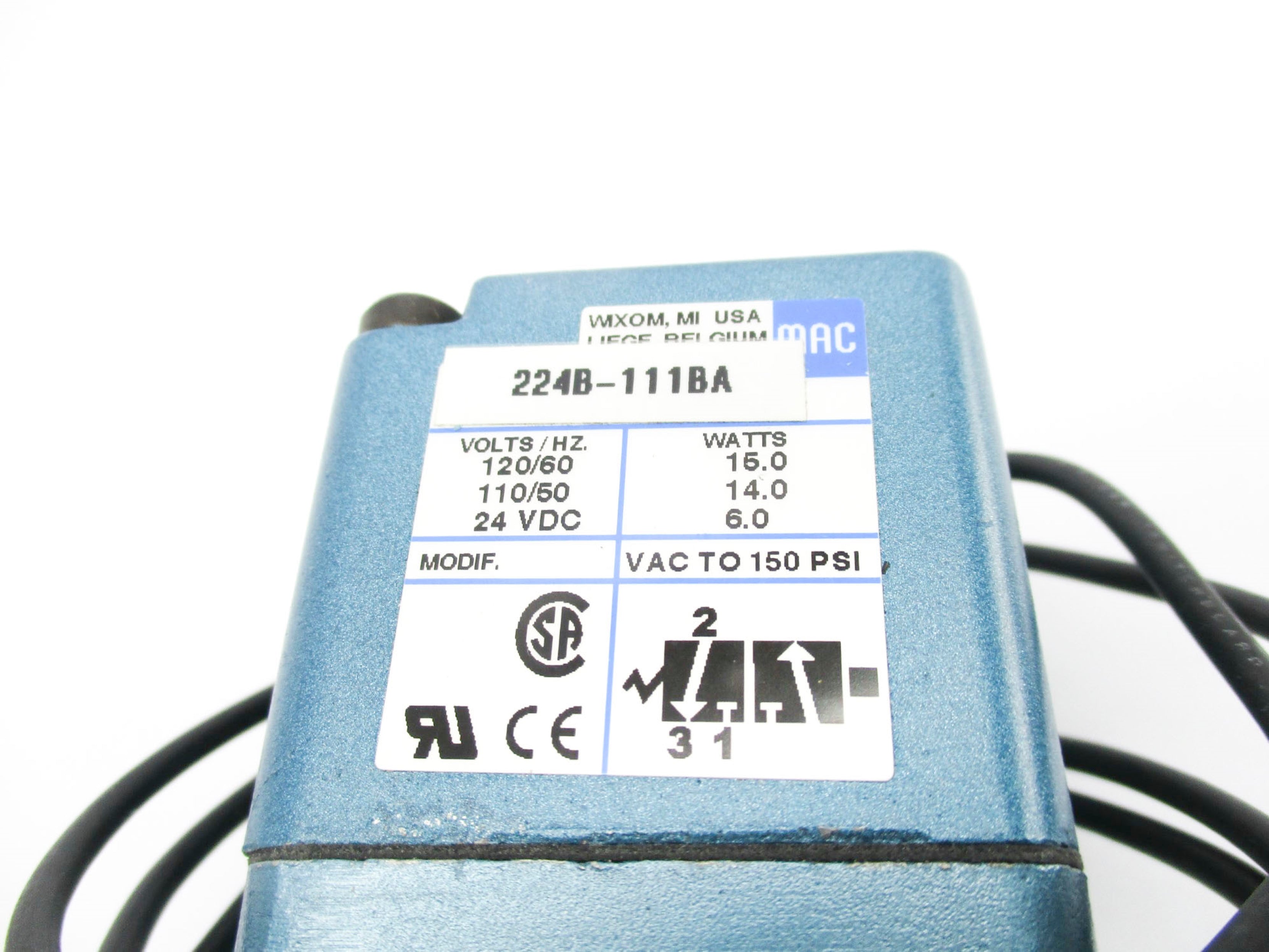 MAC 224B-111BA 24/120/110V 150PSI NSMP