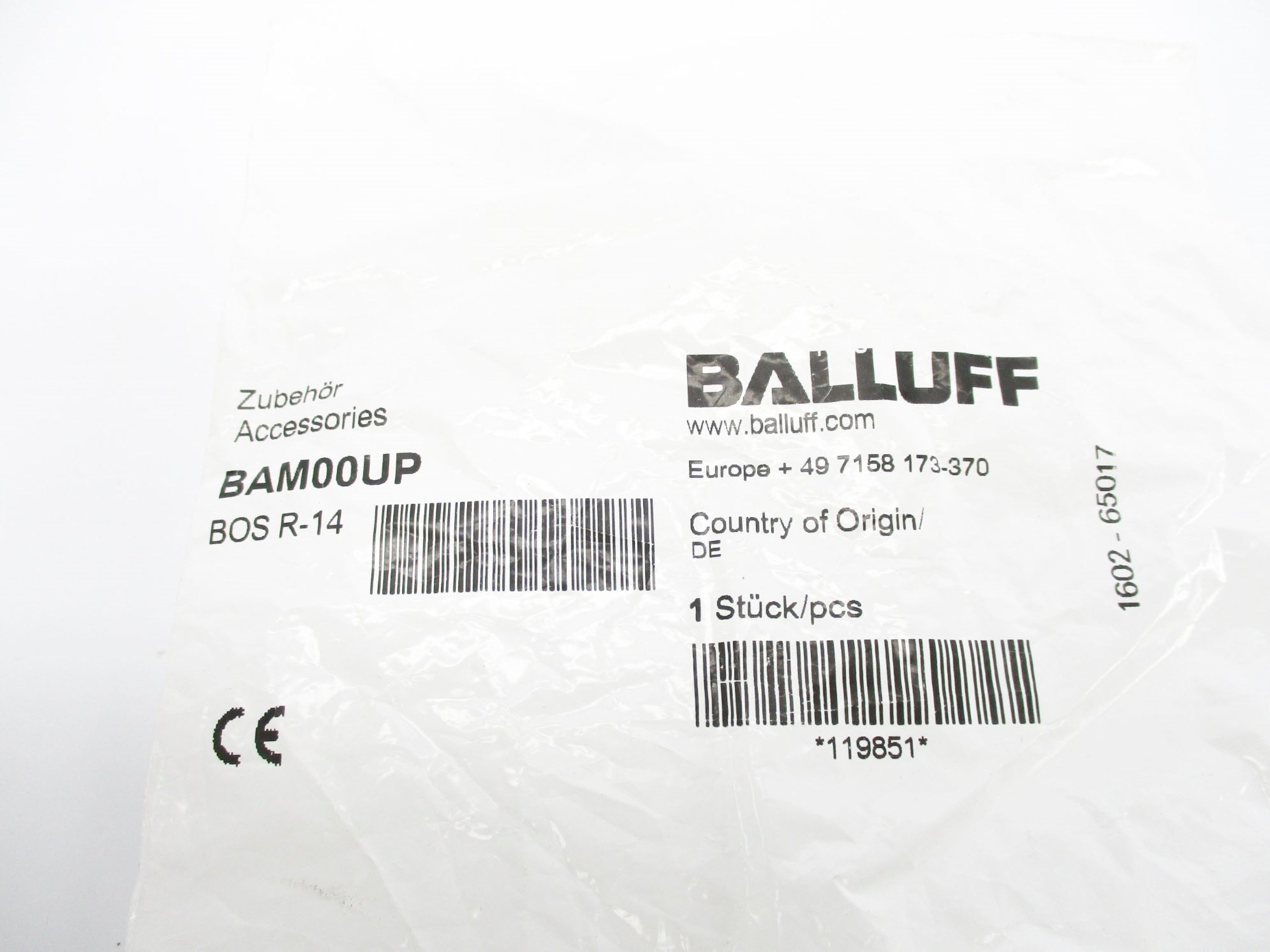 BALLUFF BAM00UP NSMP