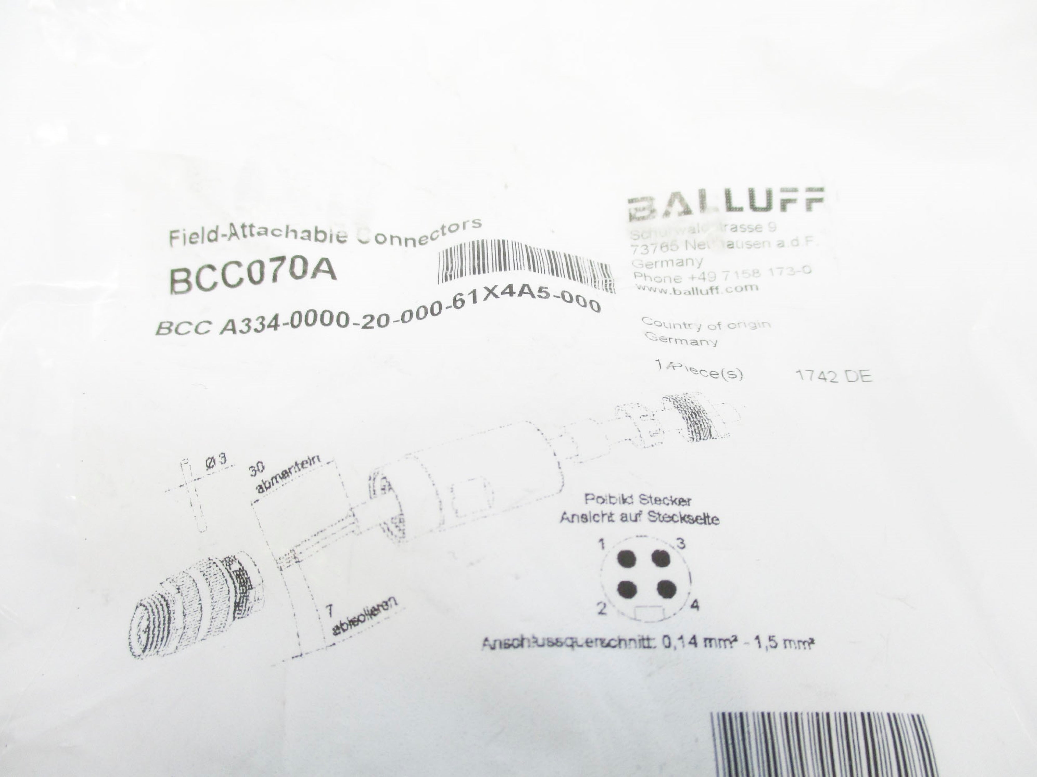 BALLUFF BCC070A NSMP