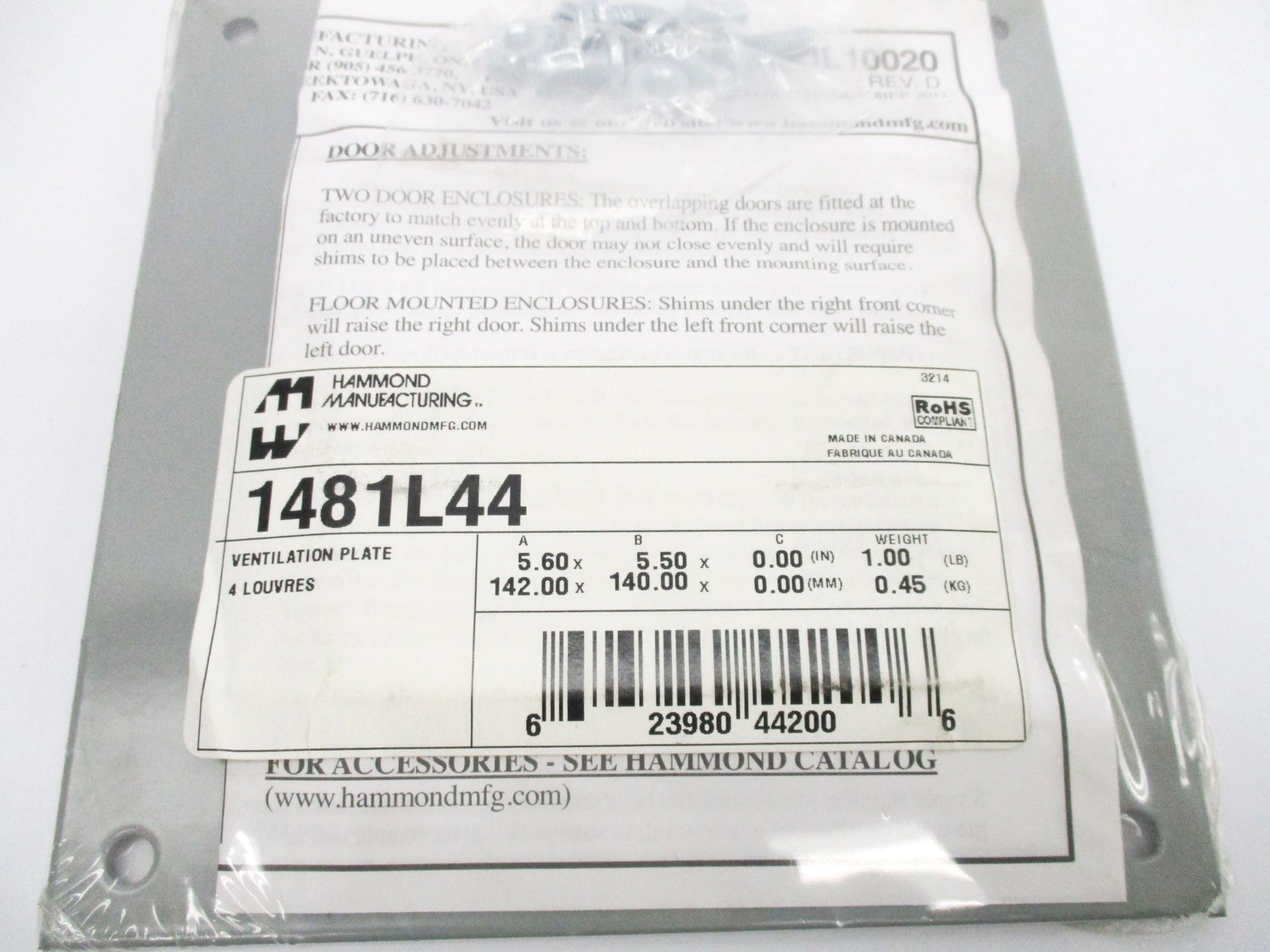 HAMMOND 1481L44 NSMP