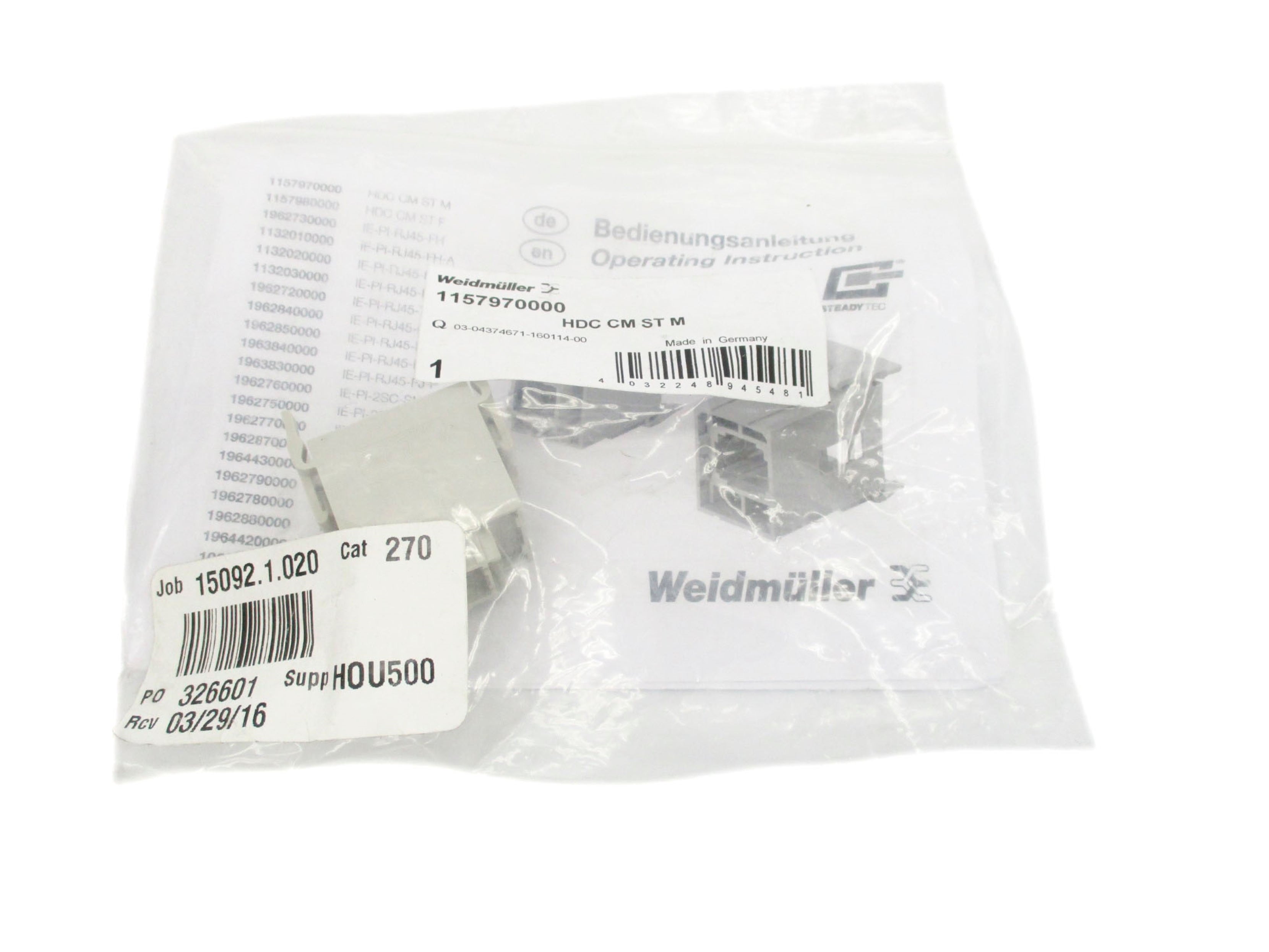 WEIDMULLER 1157970000 NSMP