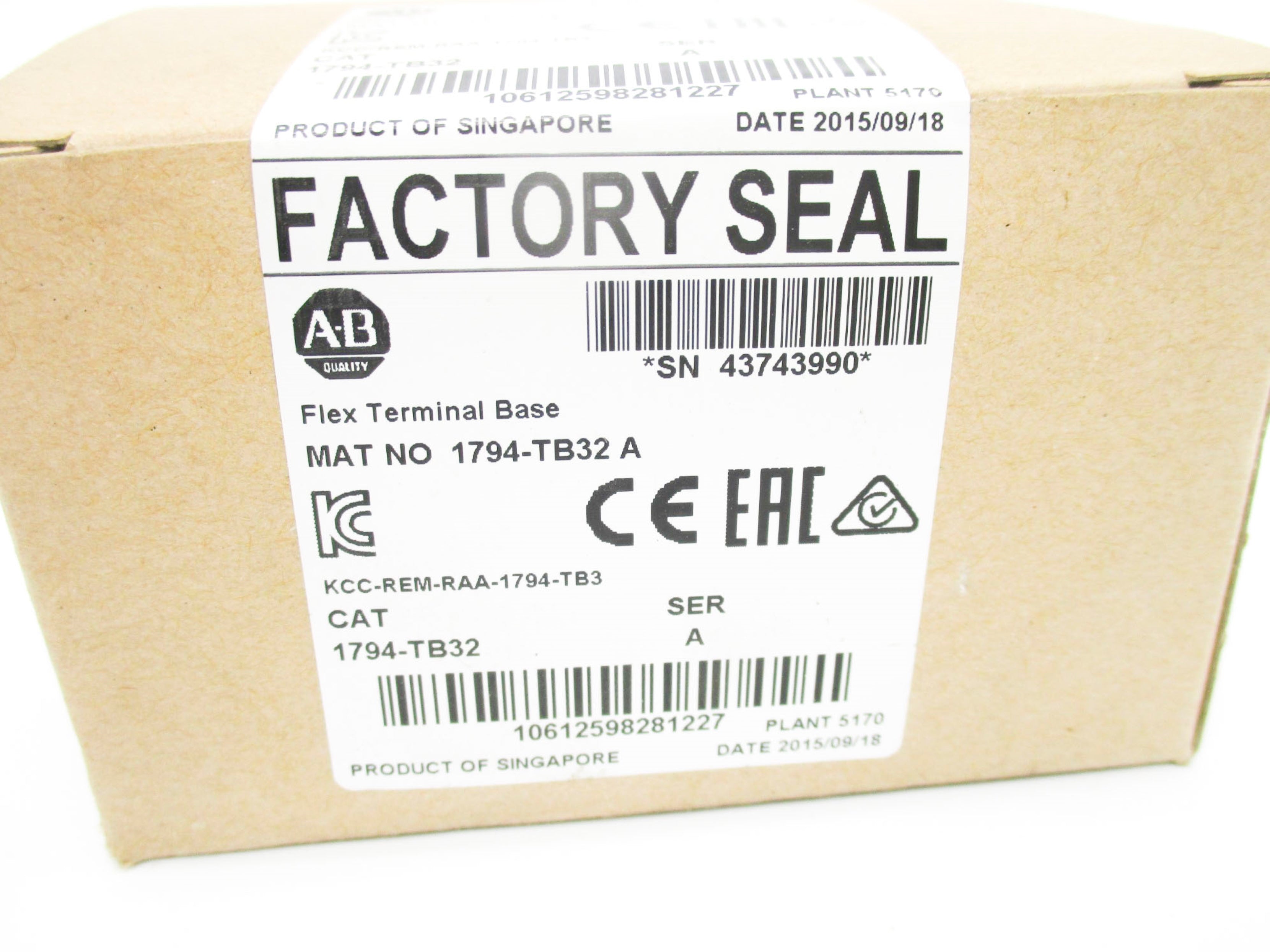 INDUSTRIAL SPARE PART 1794-TB32 SER. A DATE: 2015 NSFS