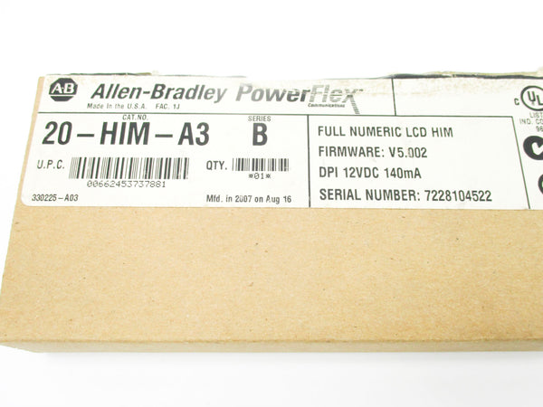 ALLEN BRADLEY 20-HIM-A3 SER. B F/W 5.002 NSMP