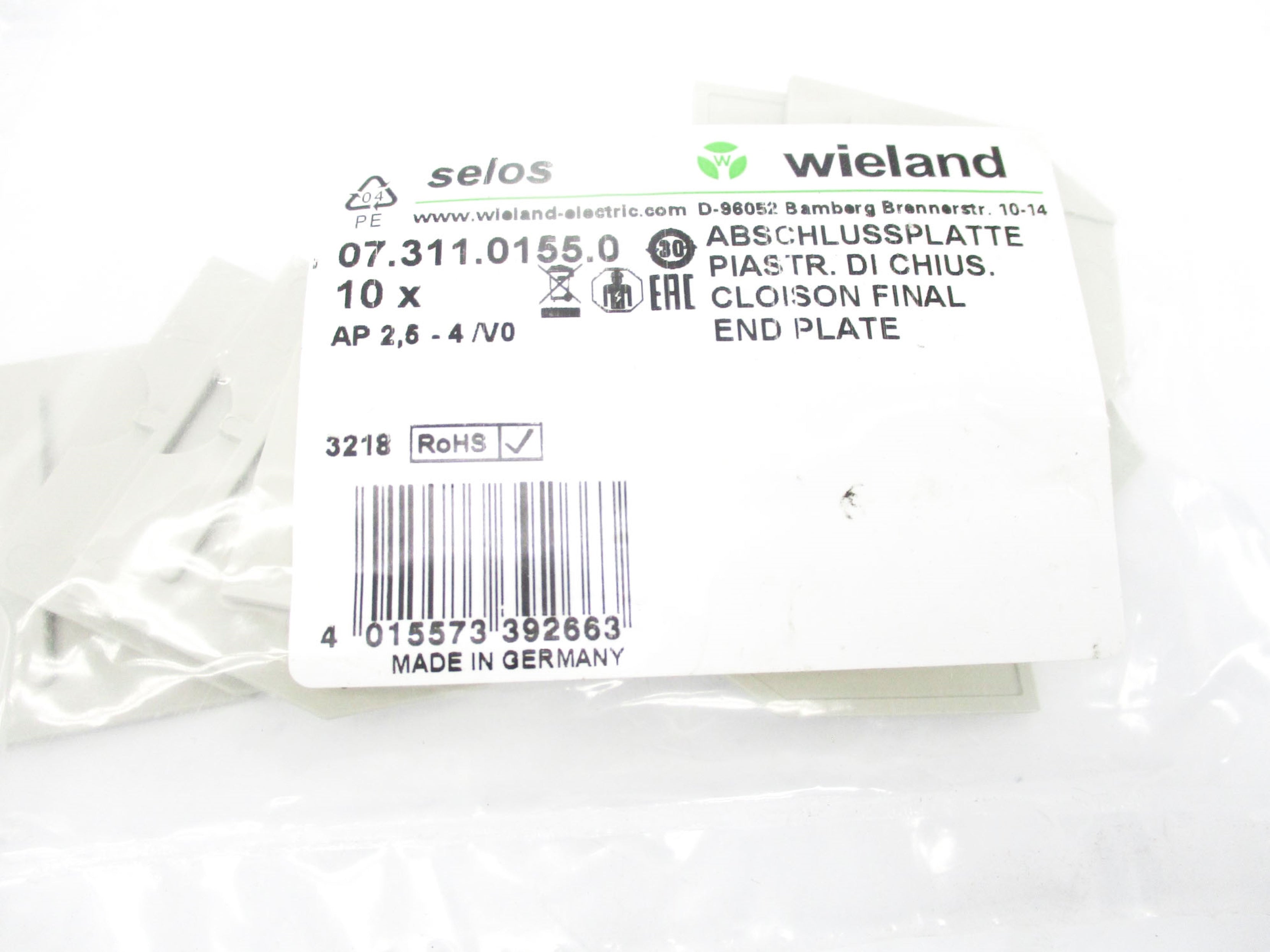 WEILAND 07.311.0155.0 (PKG OF 10) NSMP