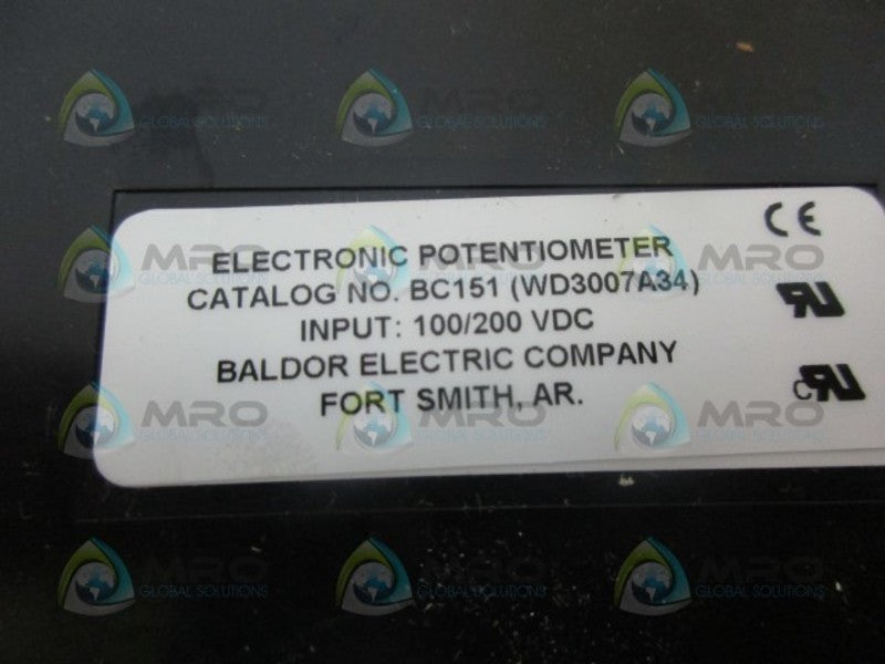 BALDOR BC151 ELECTRONIC POTENTIOMETER UNMP