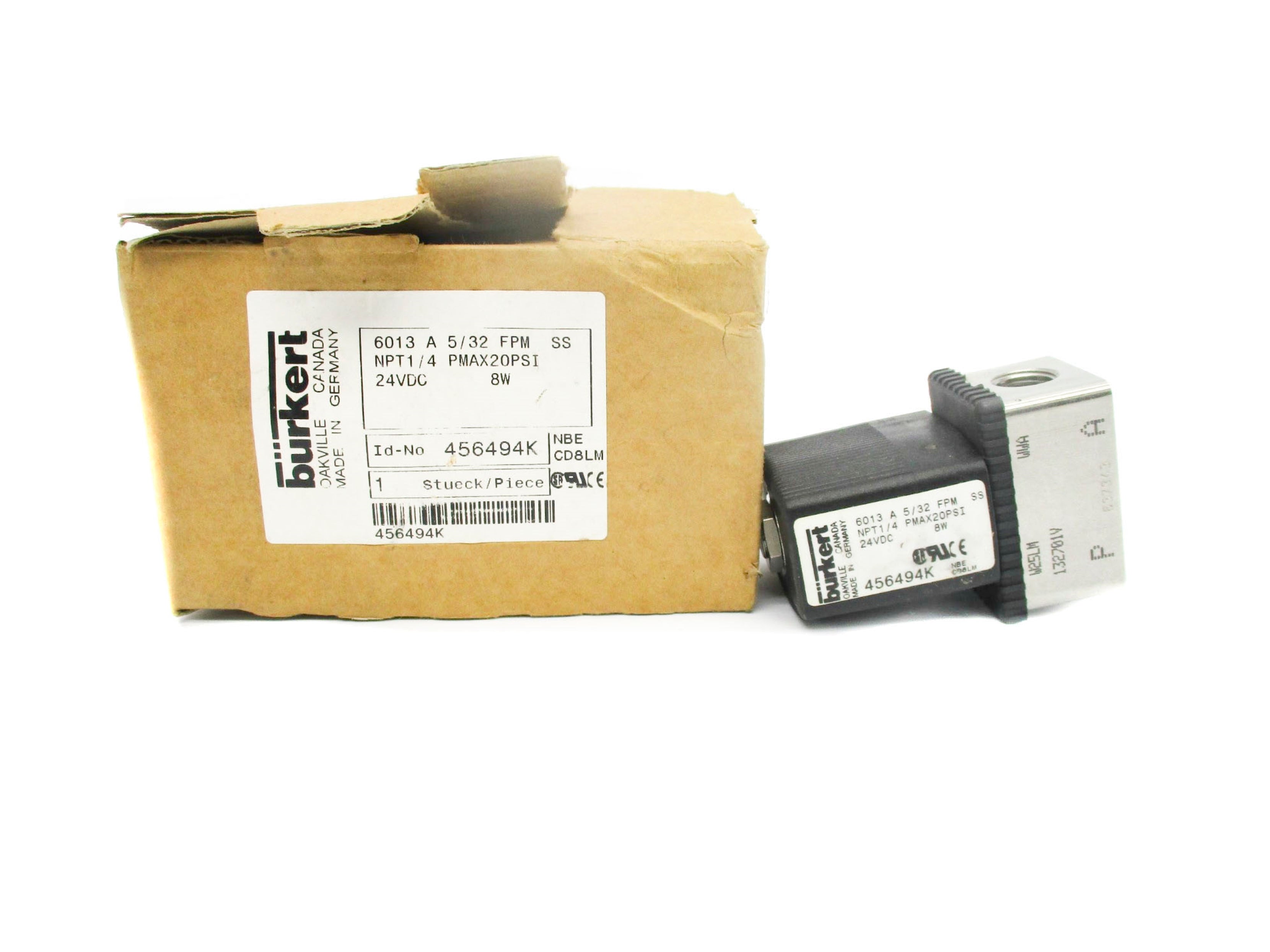 BURKERT 6013A5/32FPMSS 24V 20PSI NSMP