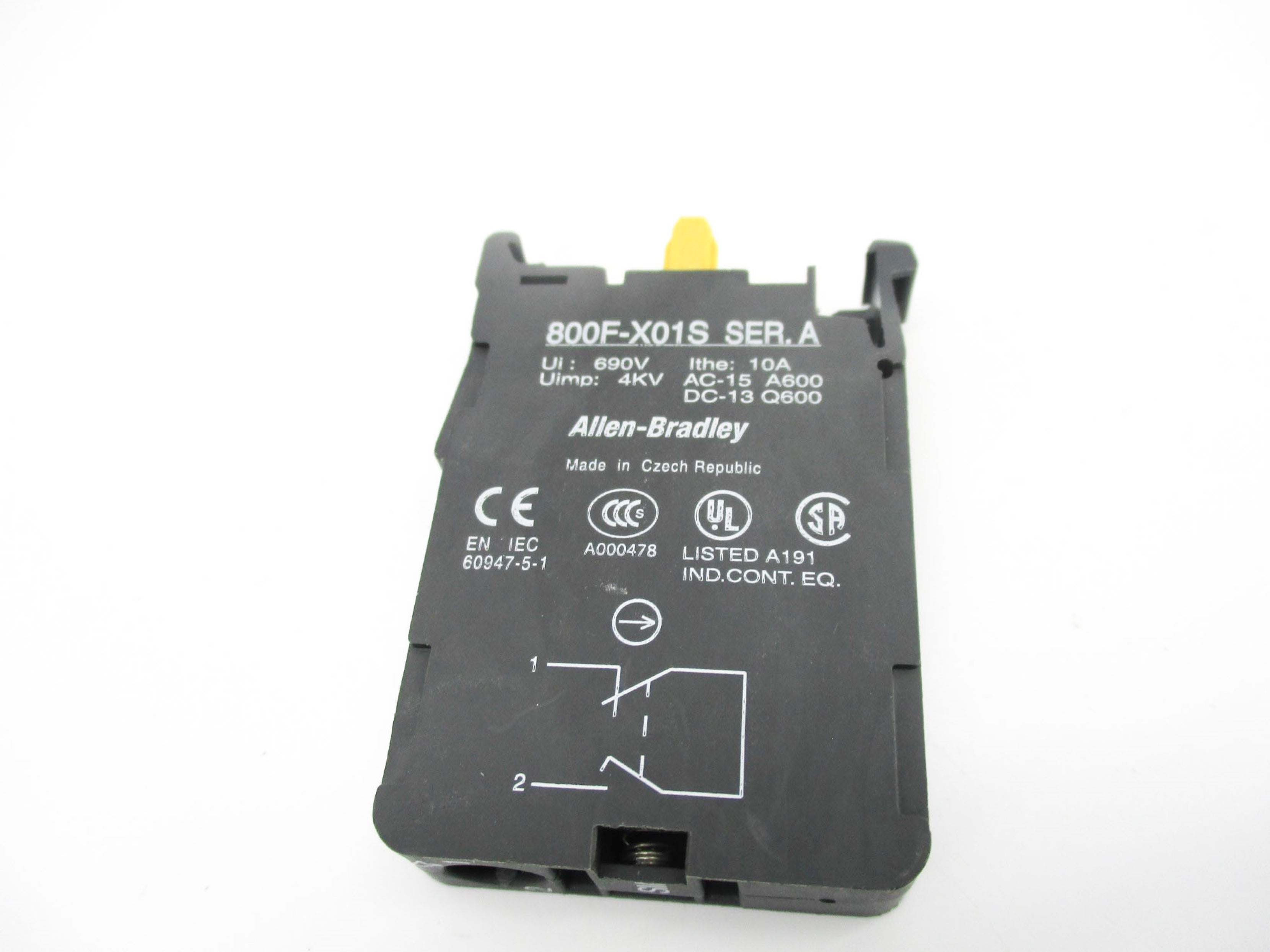 ALLEN BRADLEY 800F-X01S SER. A 690V 10A NSNP
