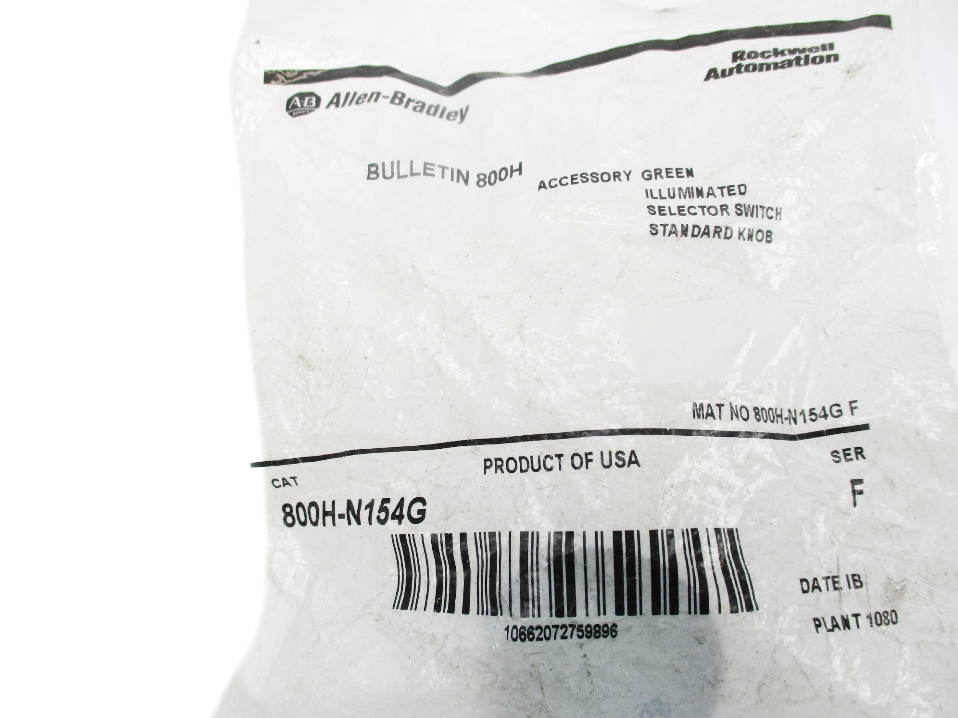 ALLEN BRADLEY 800H-N154G SER. F NSMP