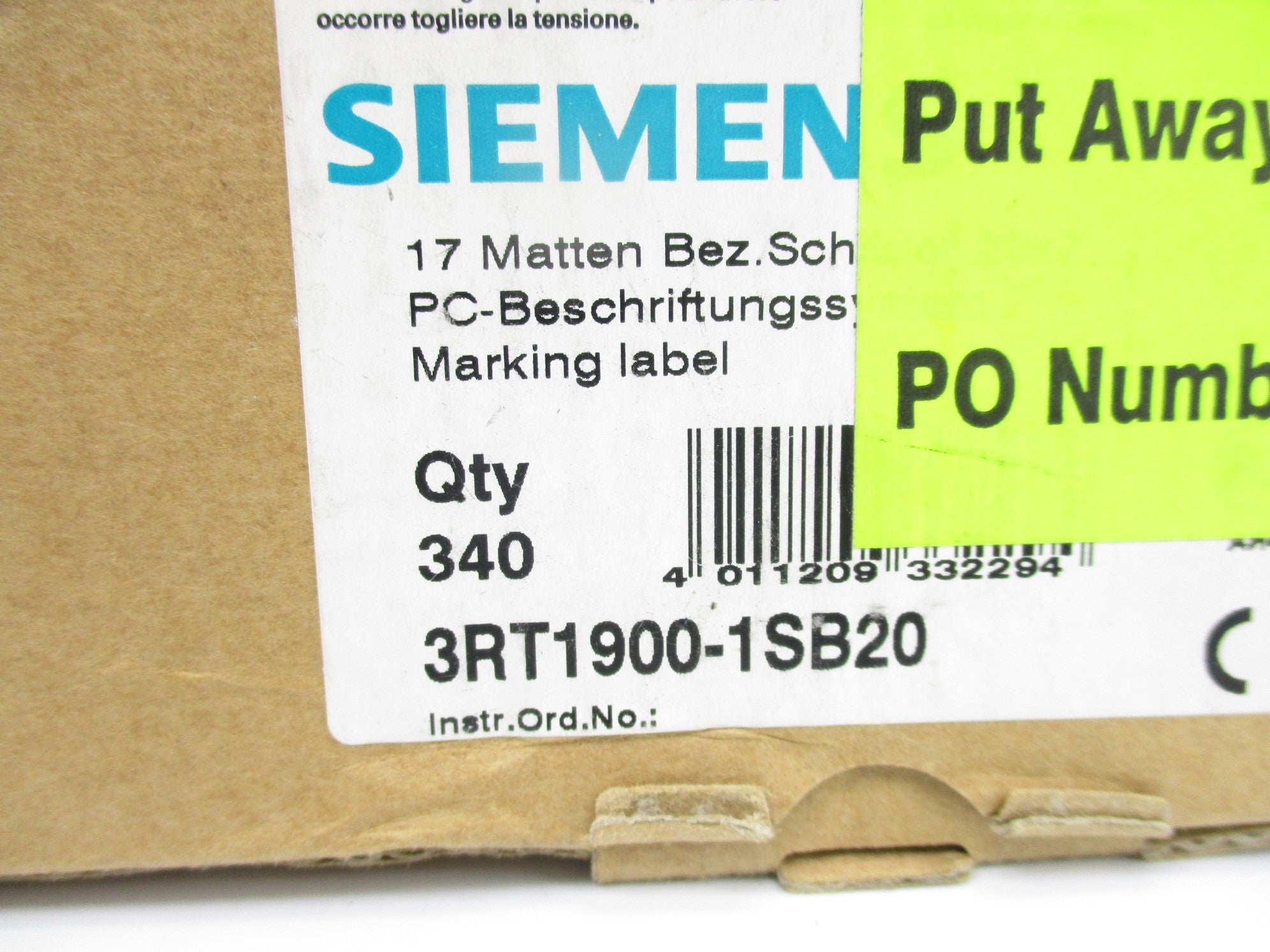 SIEMENS 3RT1900-1SB20 (PKG OF 340) NSMP