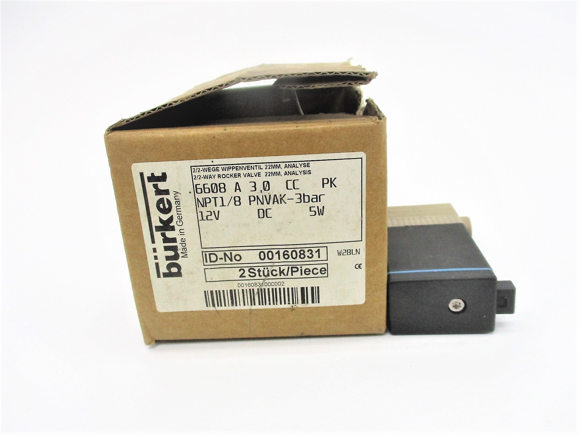 BURKERT 6608-A-3,0-CC-PK 12VDC (PKG OF 2) NSMP