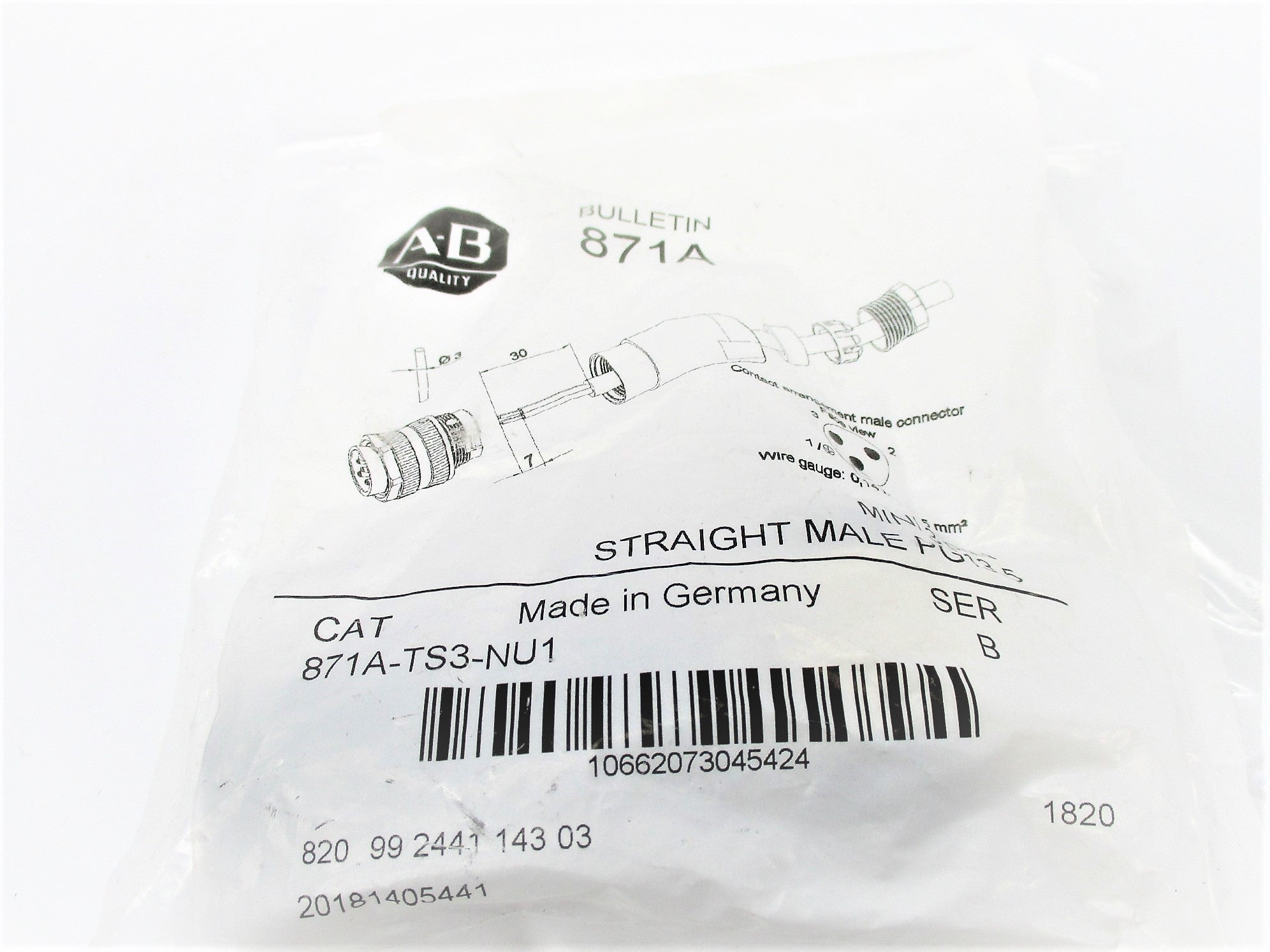 INDUSTRIAL SPARE PART 871A-TS3-NU1 SER. B NSMP