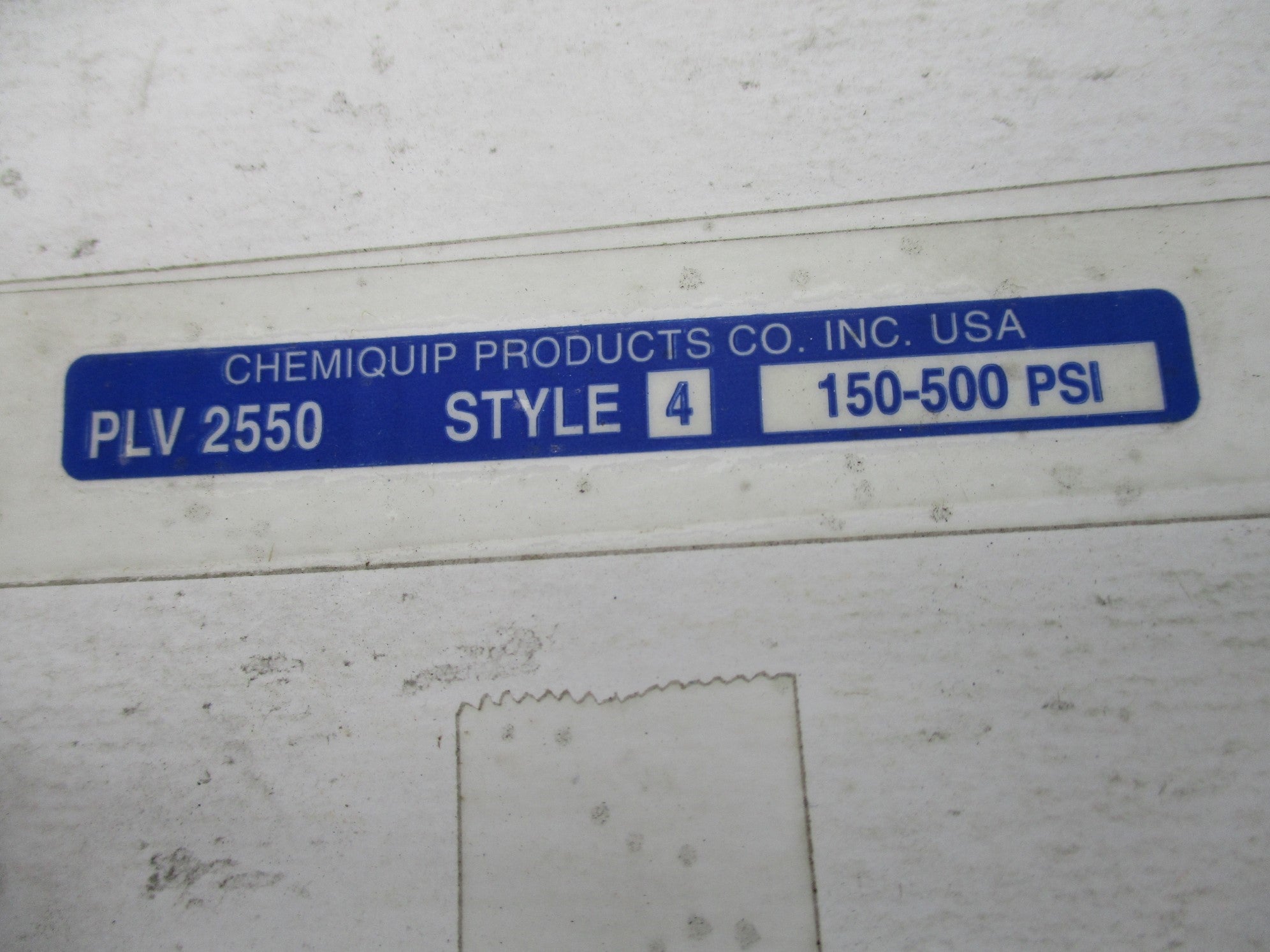 CHEMIQUIP PLV2550 150-500PSI NSMP