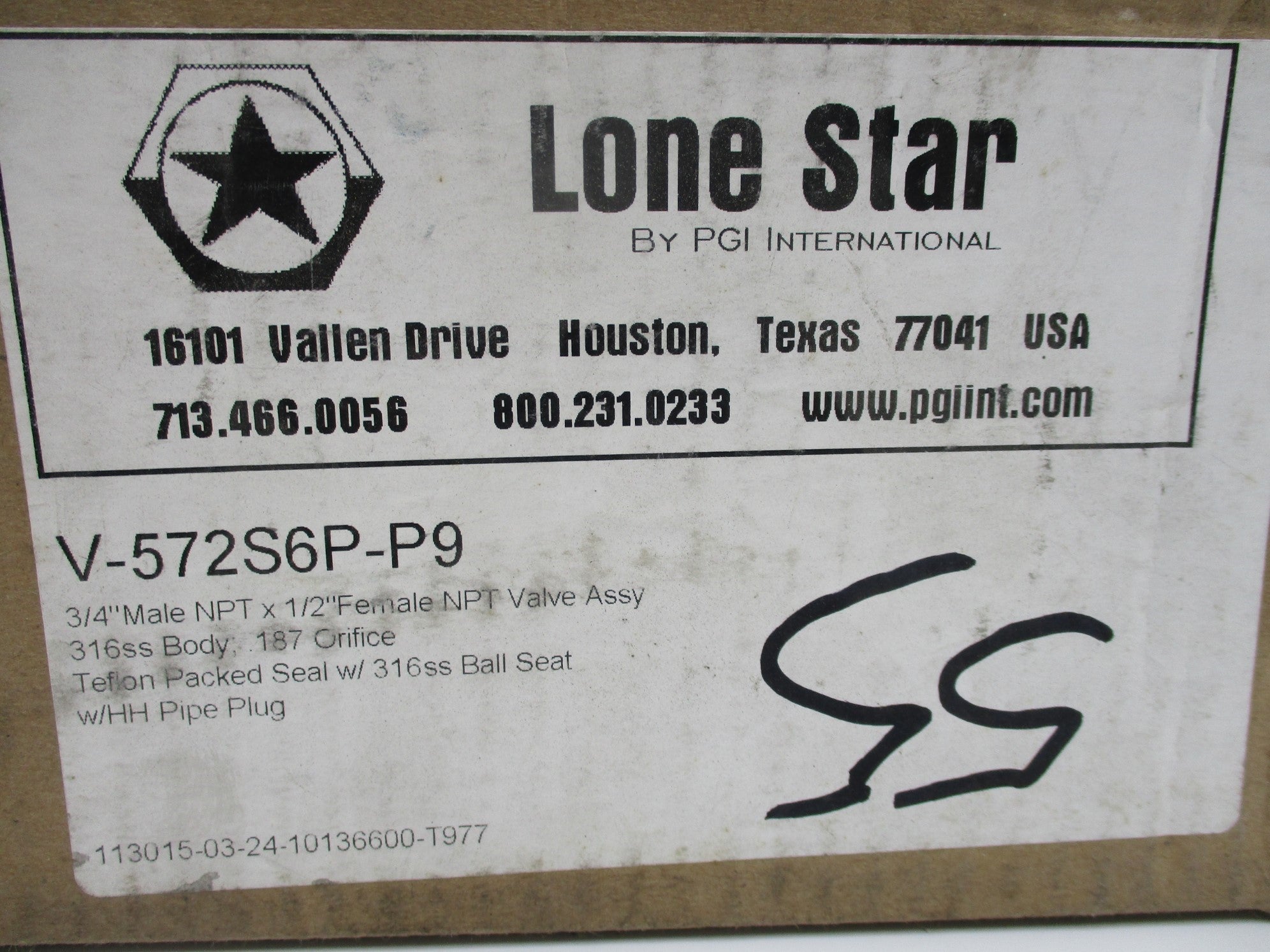 LONE STAR V-572S6P-P9 10000PSI NSMP