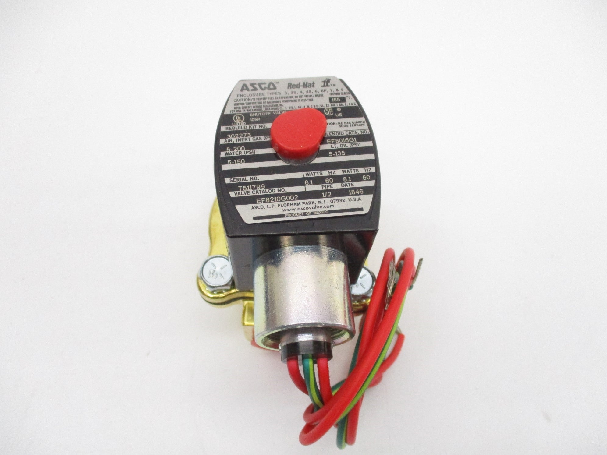 ASCO EF8210G002 110/120V 5-150PSI 1/2" NSMP