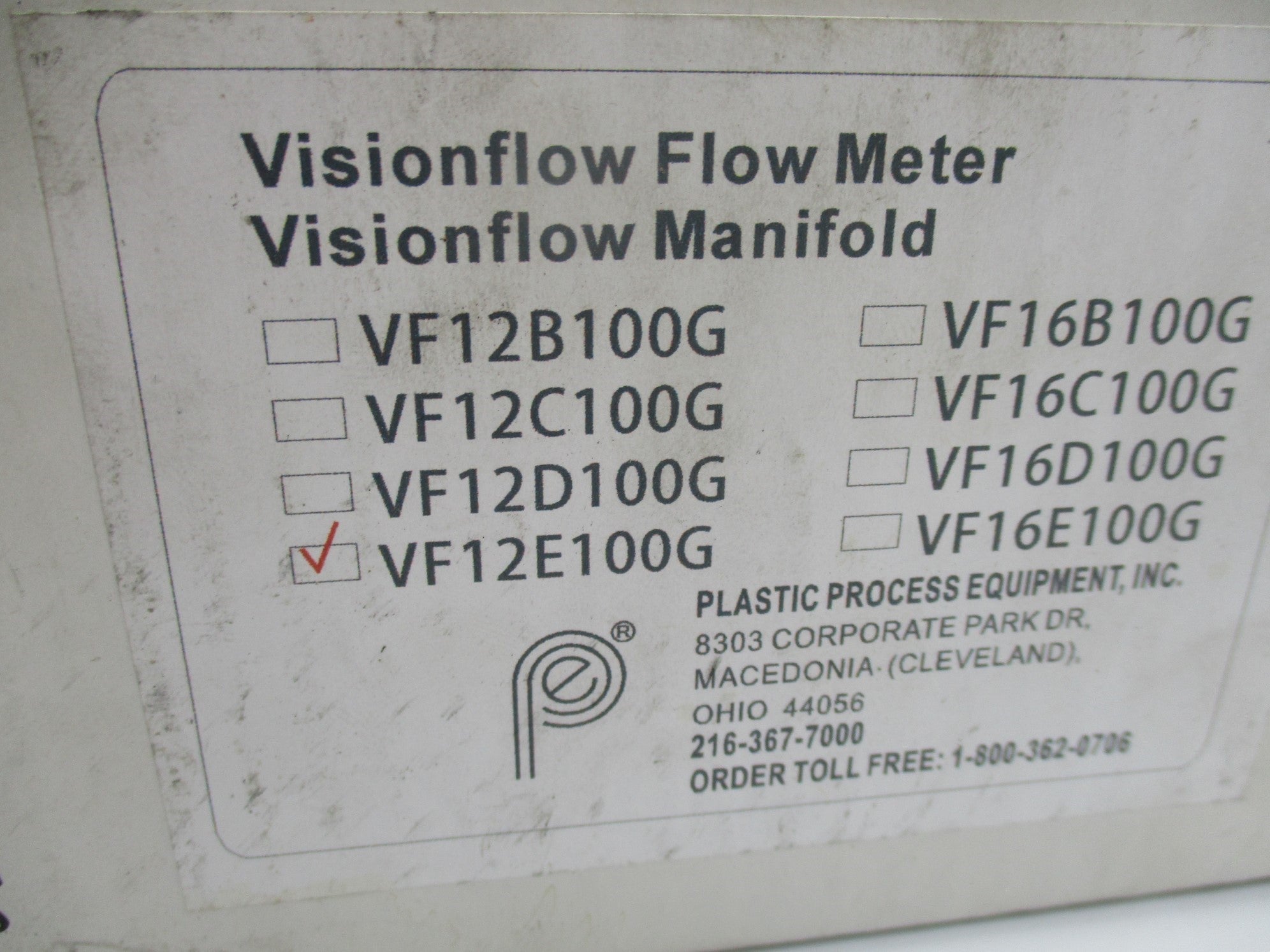 PLASTIC PROCESS VF12E100G NSMP