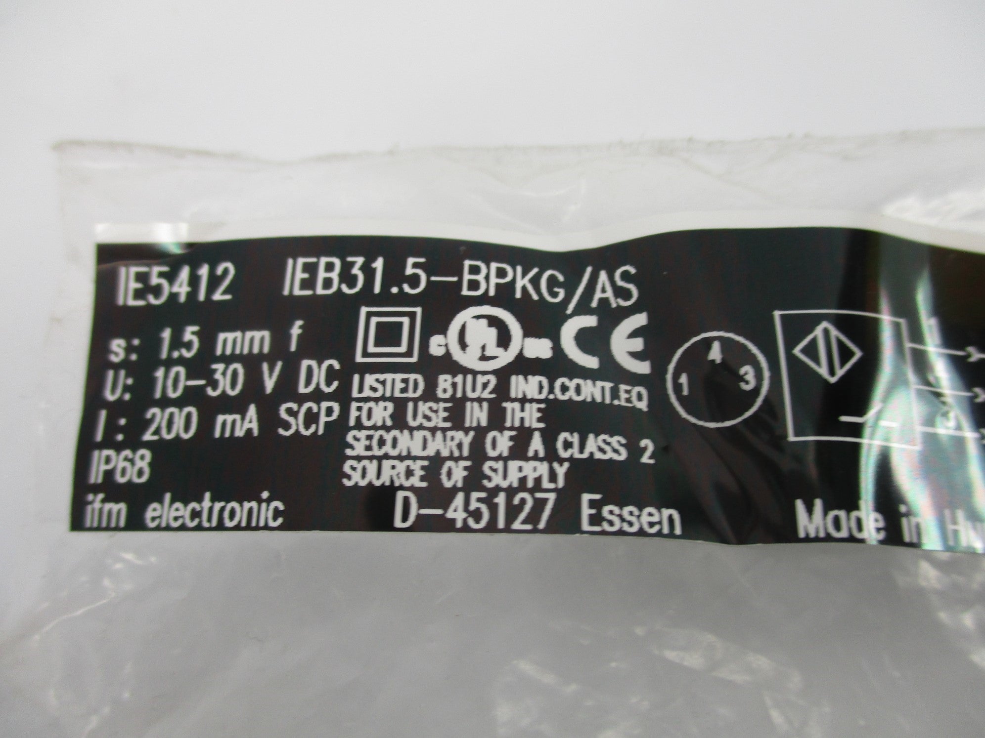 IFM EFECTOR IE5412 IEB31.5-BPKG/AS NSMP