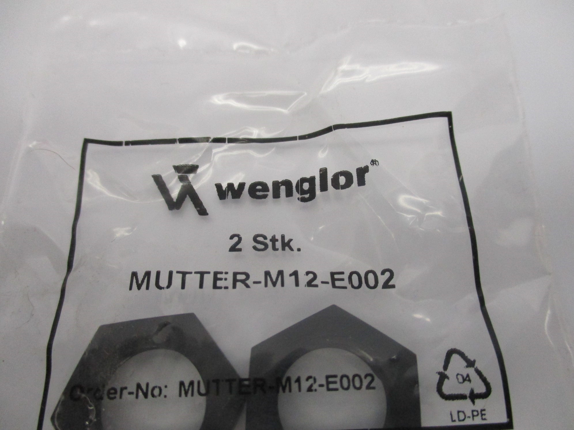 WENGLOR MUTTER-M12-E002 (PKG OF 2) NSMP