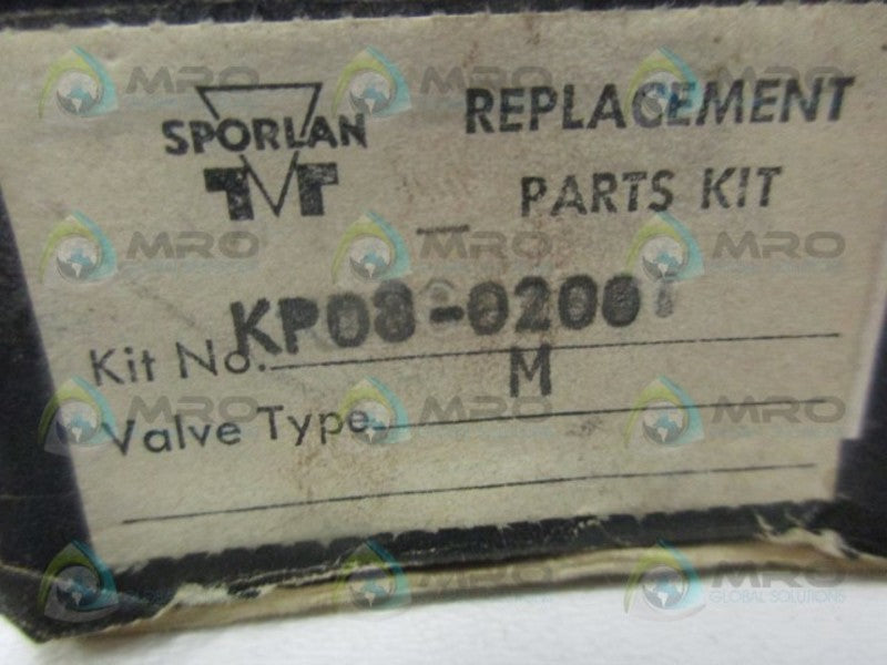 SPORLAN KP08-02000 REPLACEMENT PARTS KIT NSMP