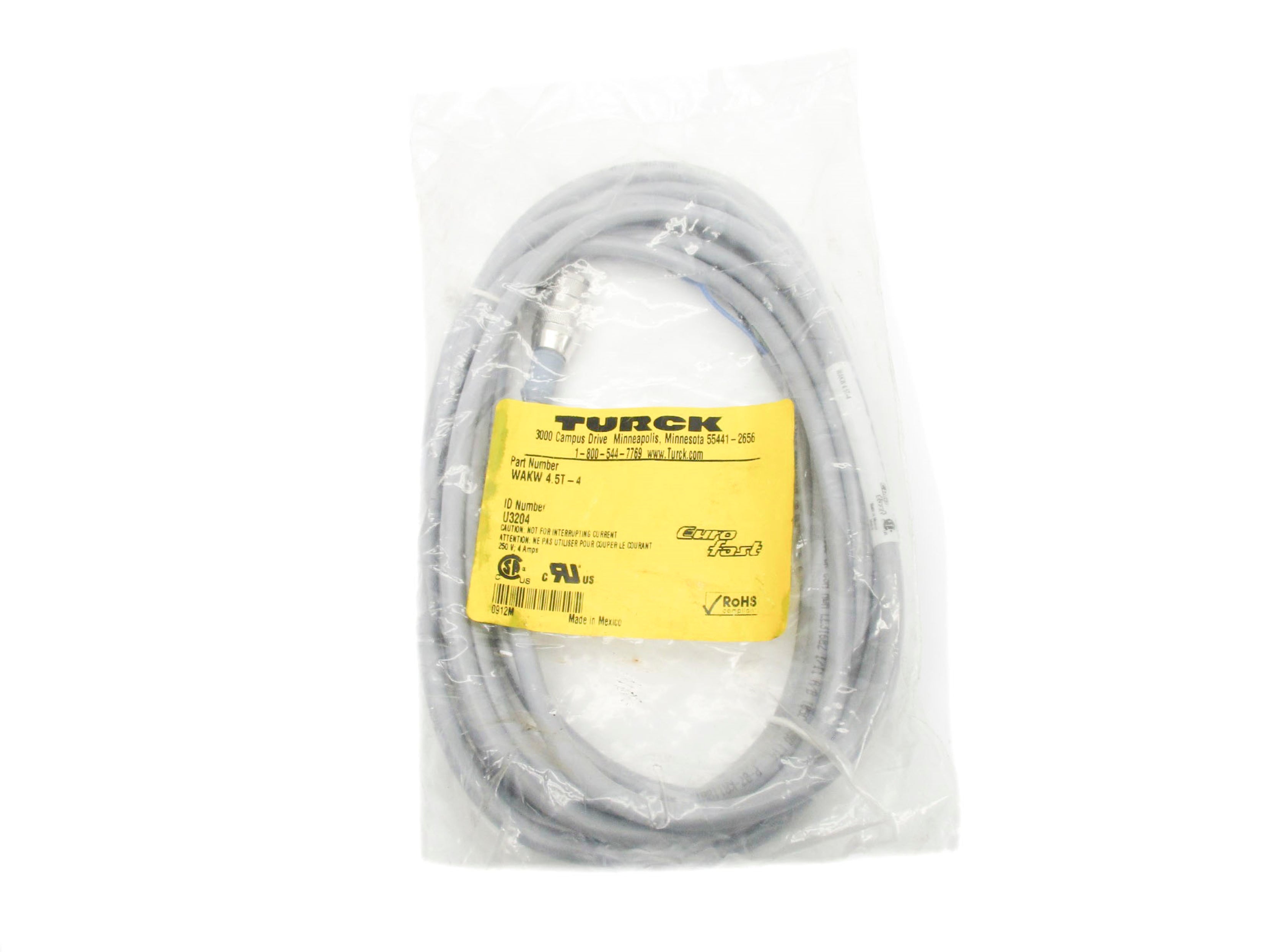 TURCK WAKW4.5T-4 U3204 250V 4A NSMP