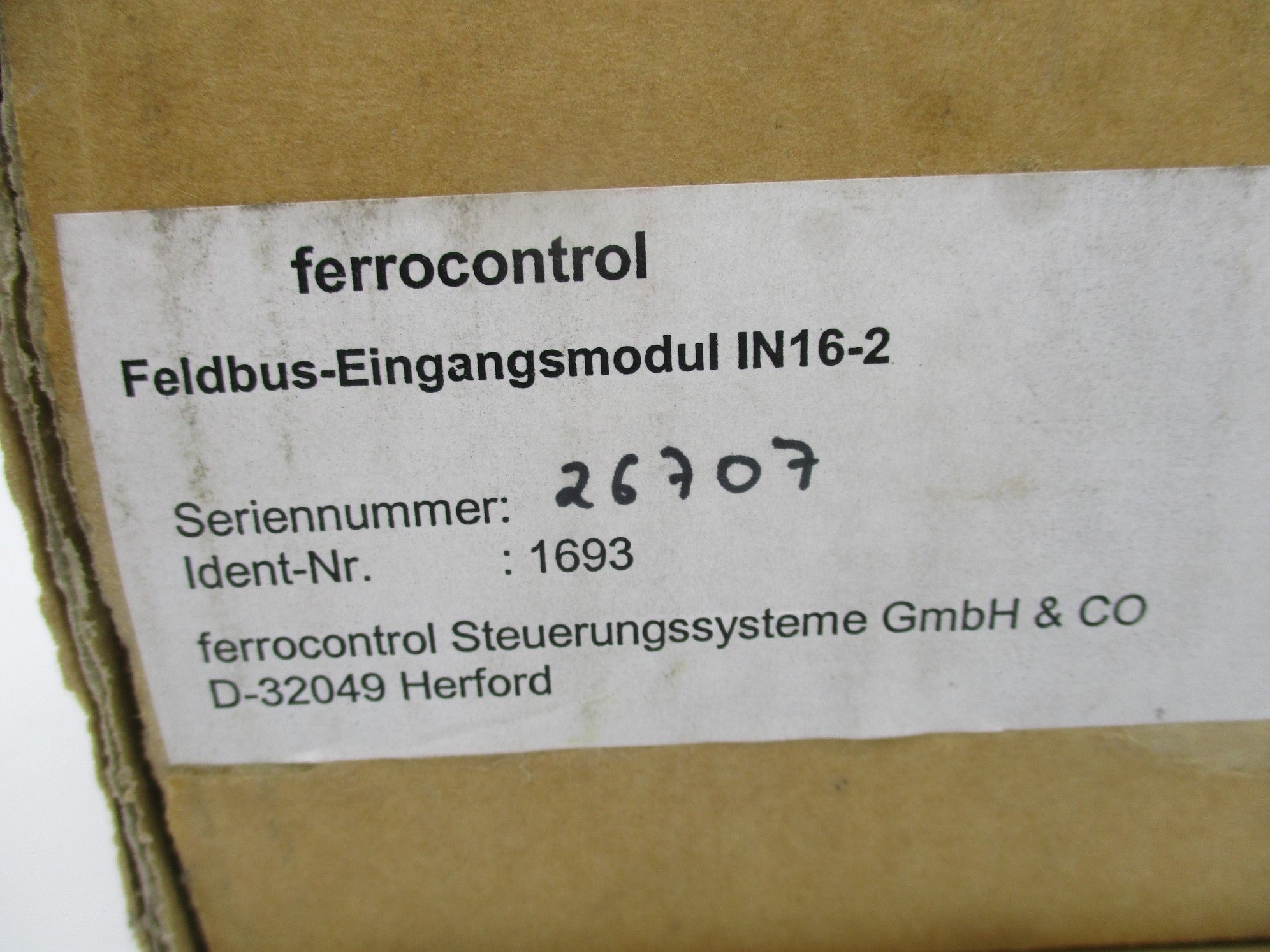 FERROCONTROL FB-IN16-2 1693 NSMP