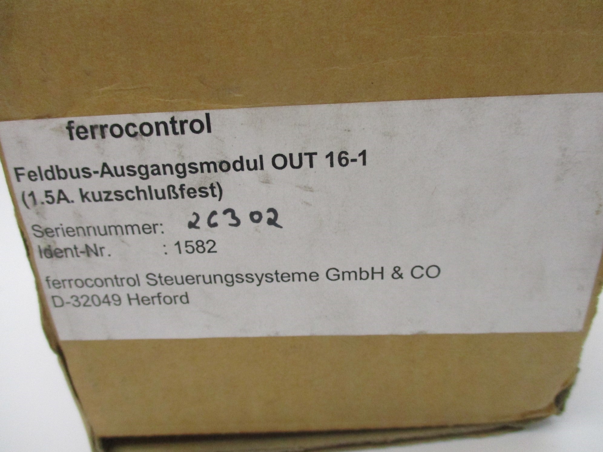 FERROCONTROL FB-OUT16-1 1582 NSMP