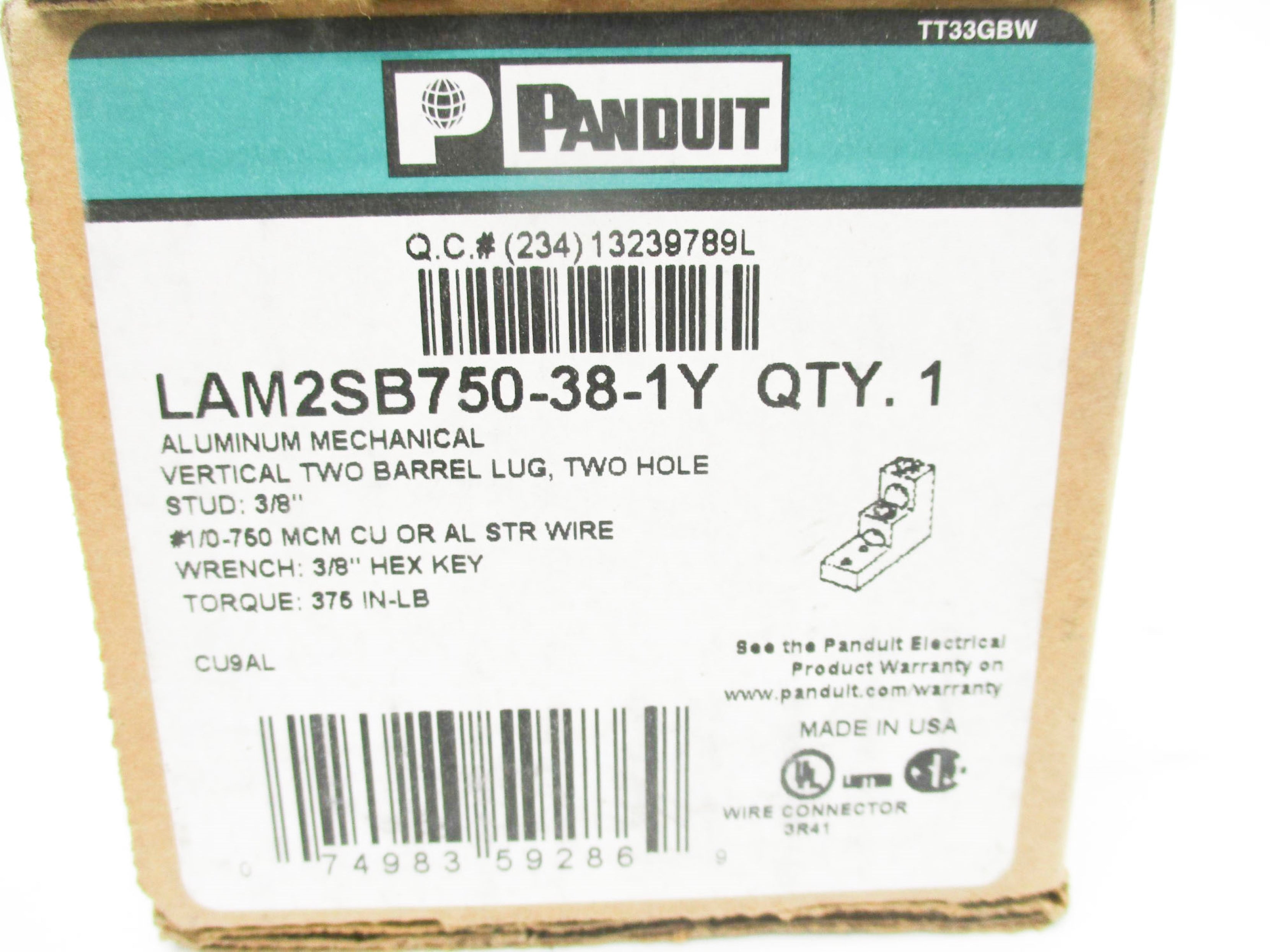 PANDUIT LAM2SB750-38-1Y NSMP