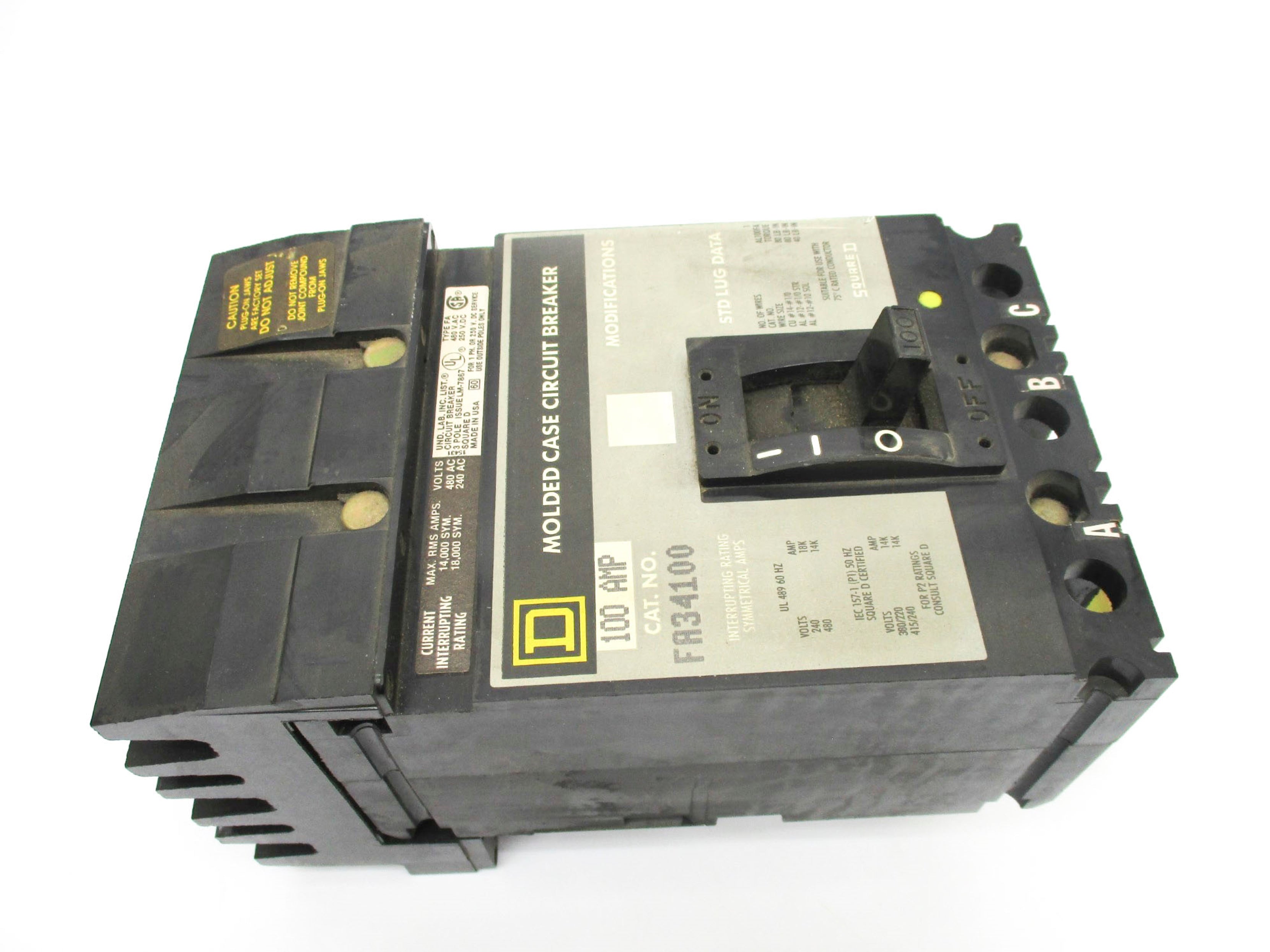 SQUARE D FA34100 SER. 2 480VAC 100A (GREY) NSMP