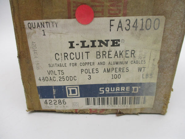 SQUARE D FA34100 SER. 2 480VAC 100A (GREY) NSMP