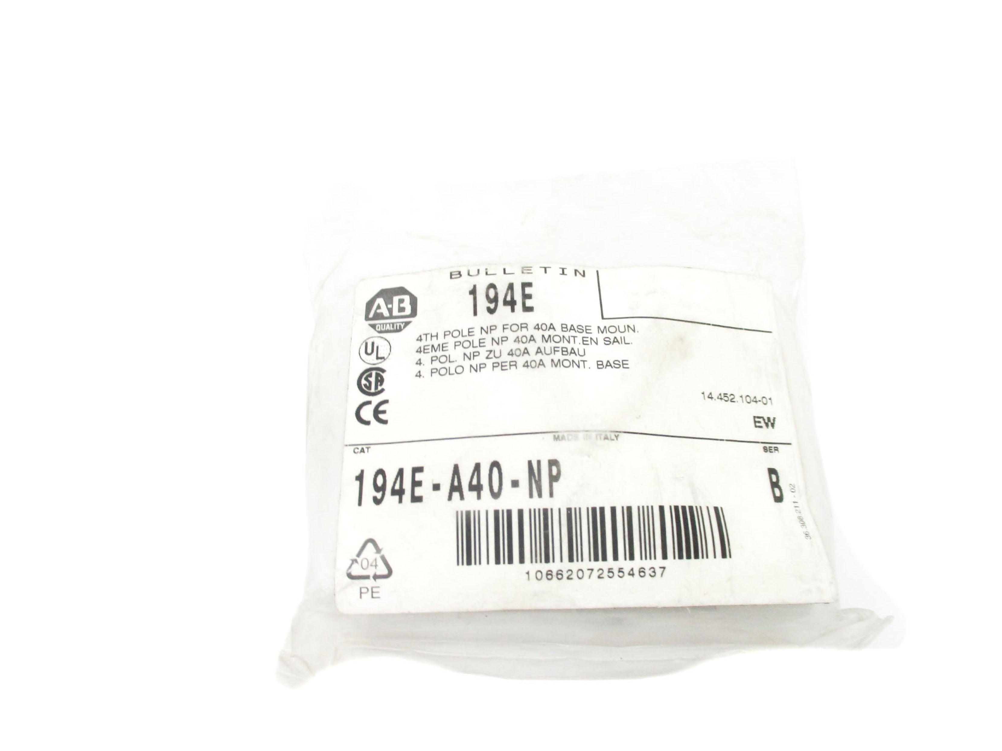 INDUSTRIAL SPARE PART 194E-A40-NP SER. B NSMP