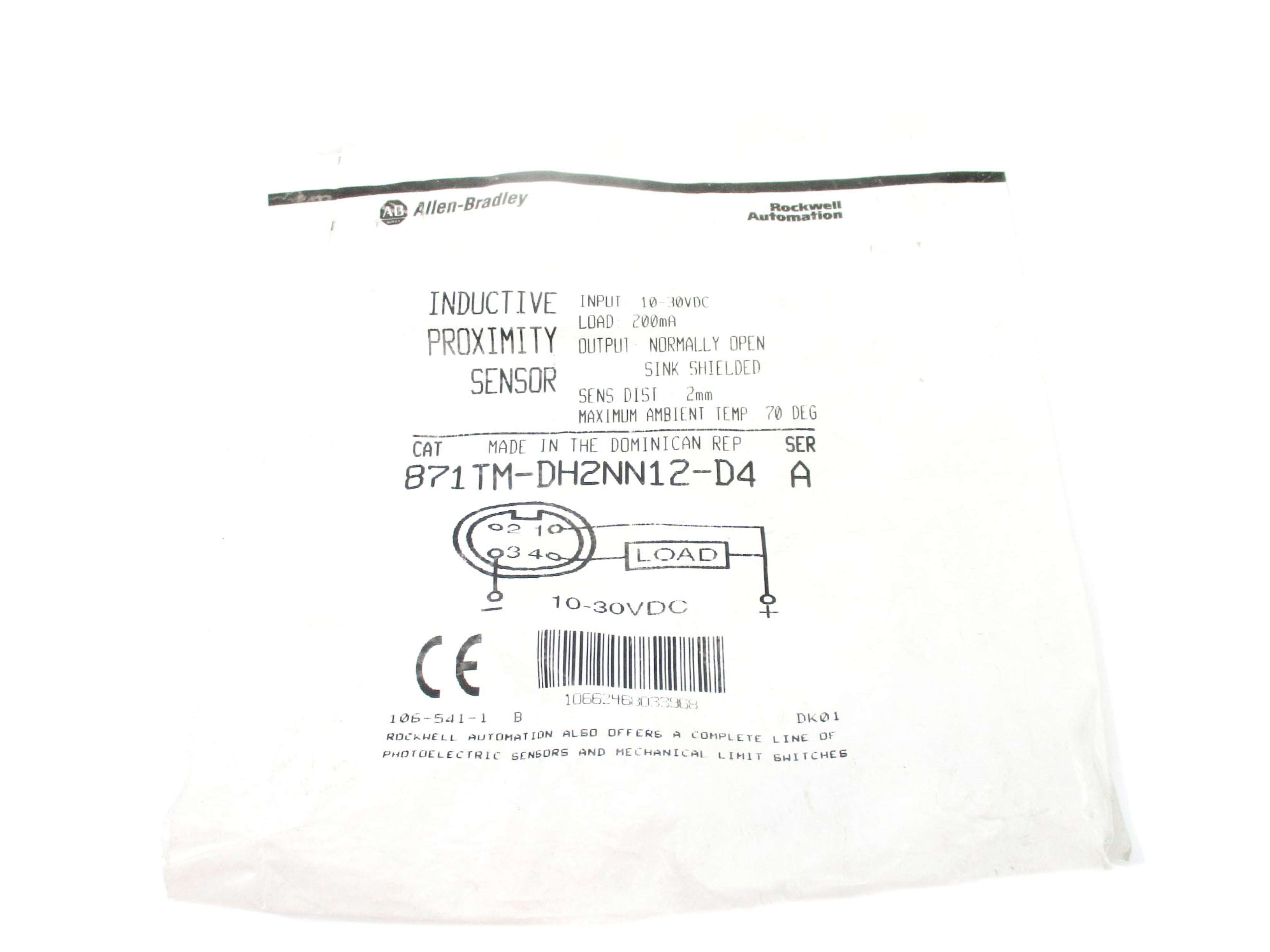 INDUSTRIAL SPARE PART 871TM-DH2NN12-D4 SER. A 10-30VDC NSMP