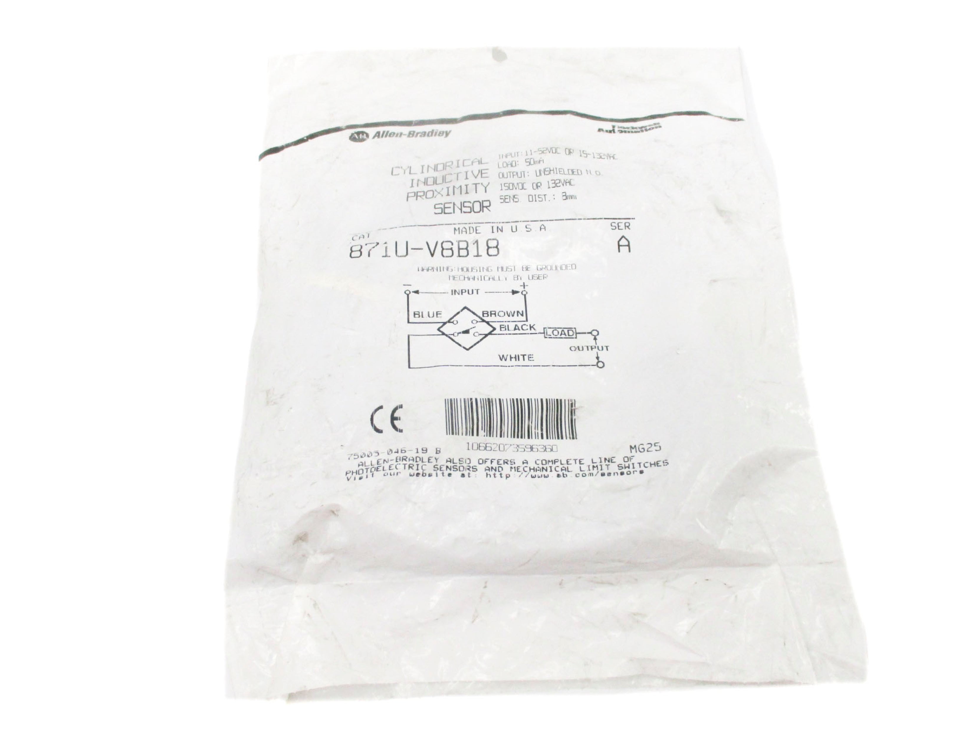 INDUSTRIAL SPARE PART 871U-V8B18 SER. A NSMP