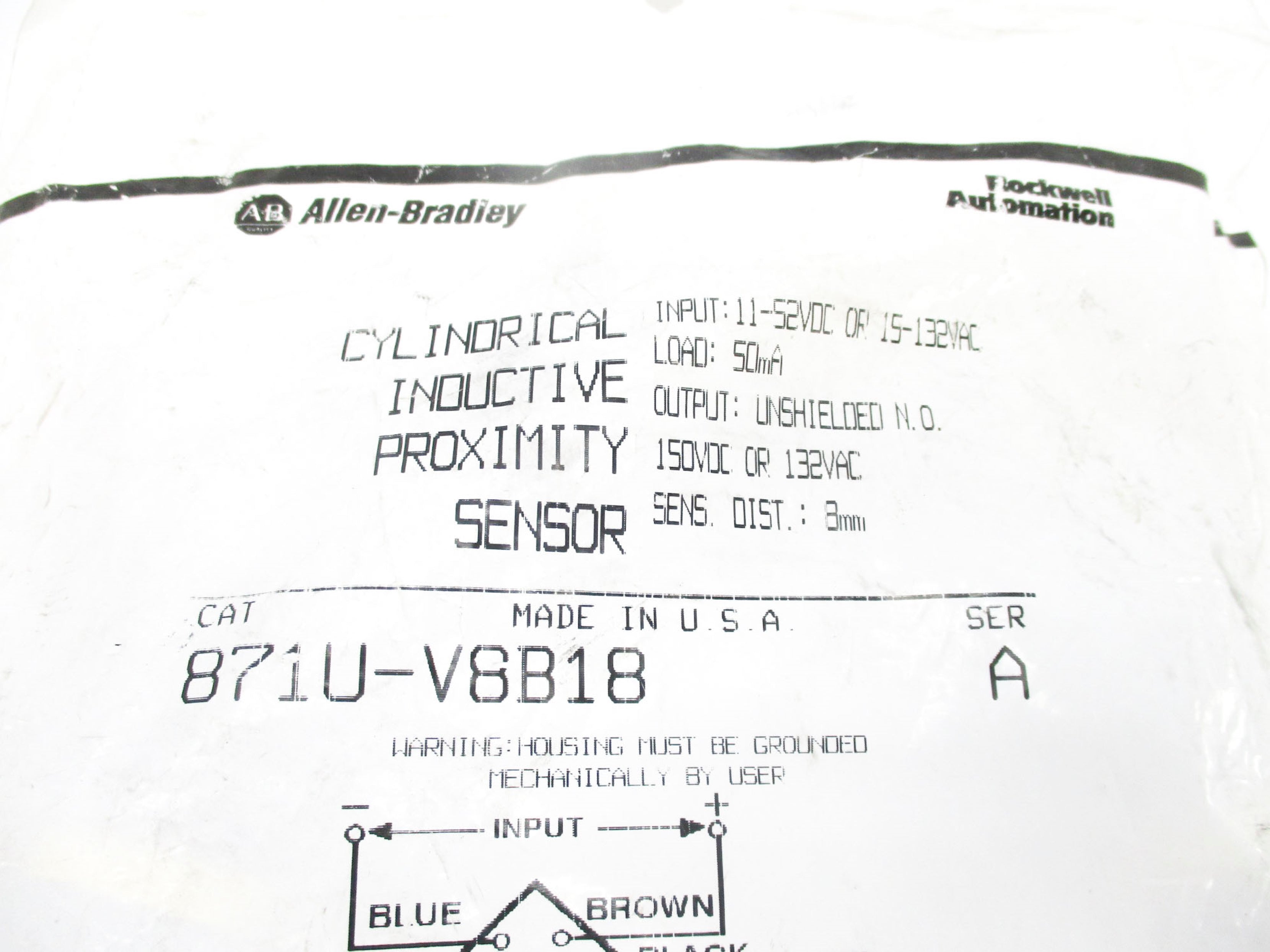 INDUSTRIAL SPARE PART 871U-V8B18 SER. A NSMP