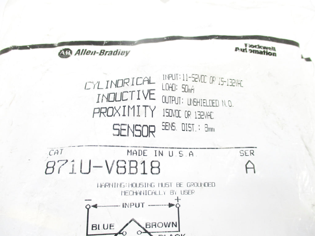 INDUSTRIAL SPARE PART 871U-V8B18 SER. A NSMP