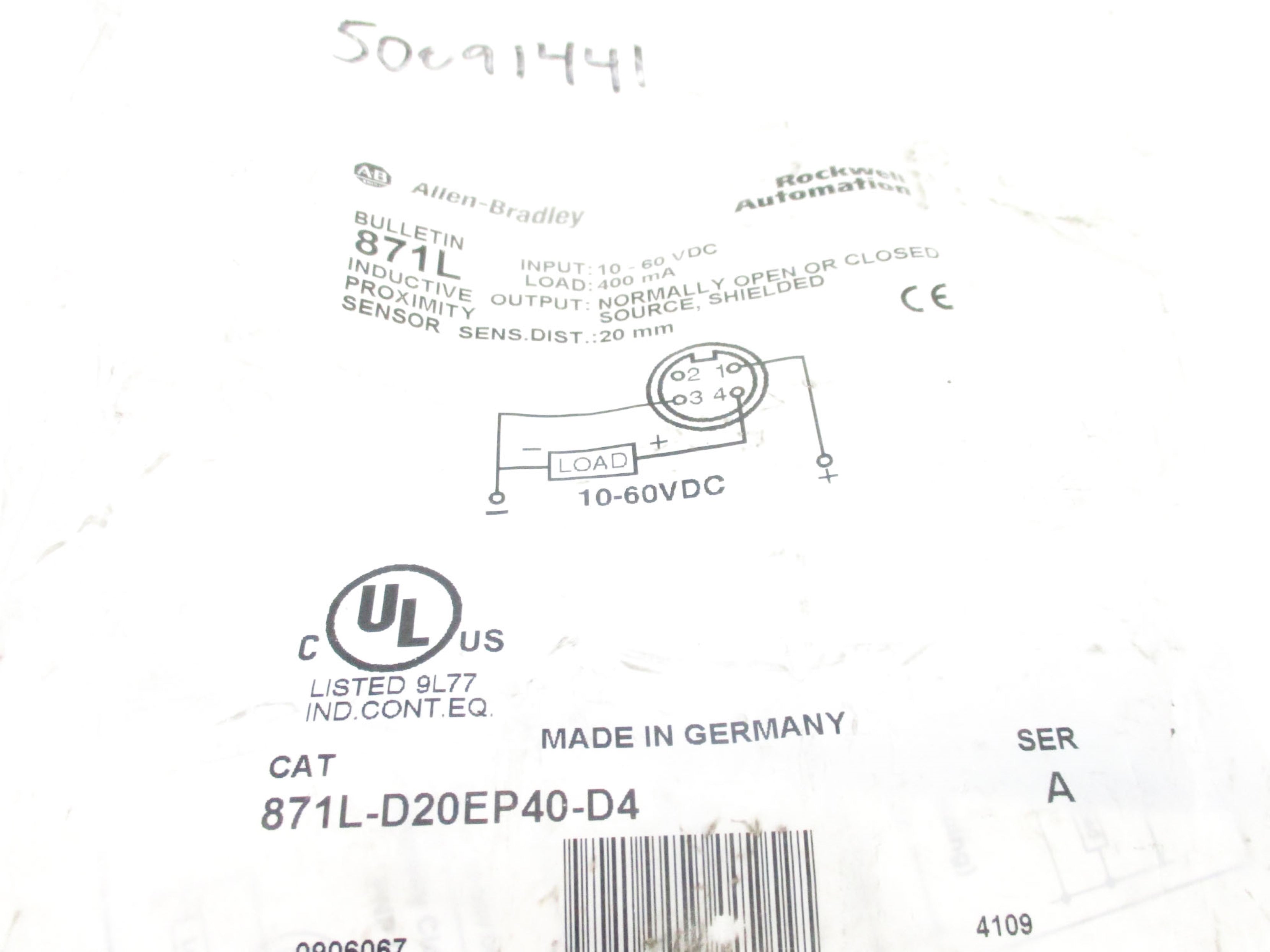 INDUSTRIAL SPARE PART 871L-D20EP40-D4 SER. A 10-60VDC NSMP