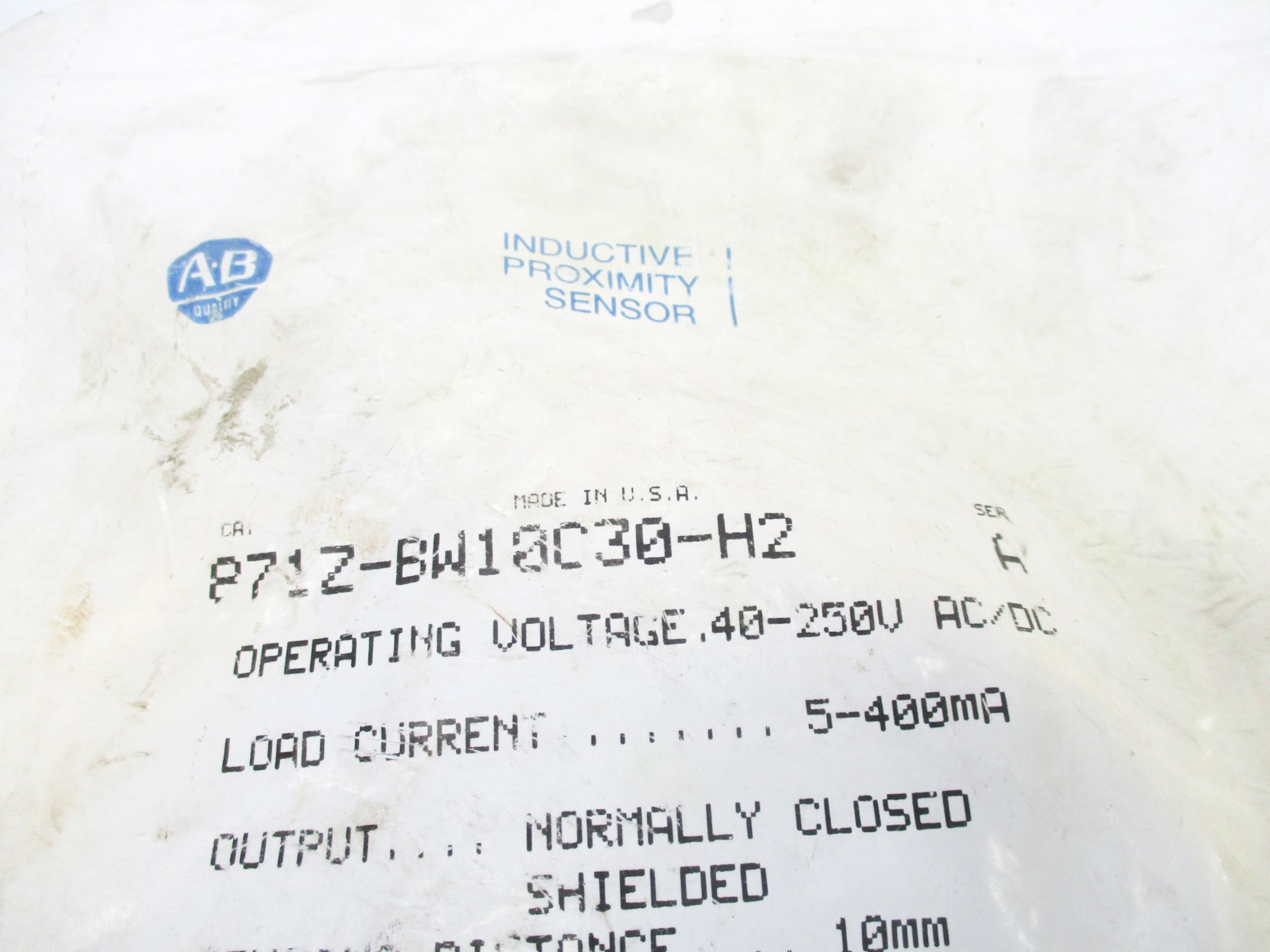 INDUSTRIAL SPARE PART 871Z-BW10C30-H2 SER. A NSMP