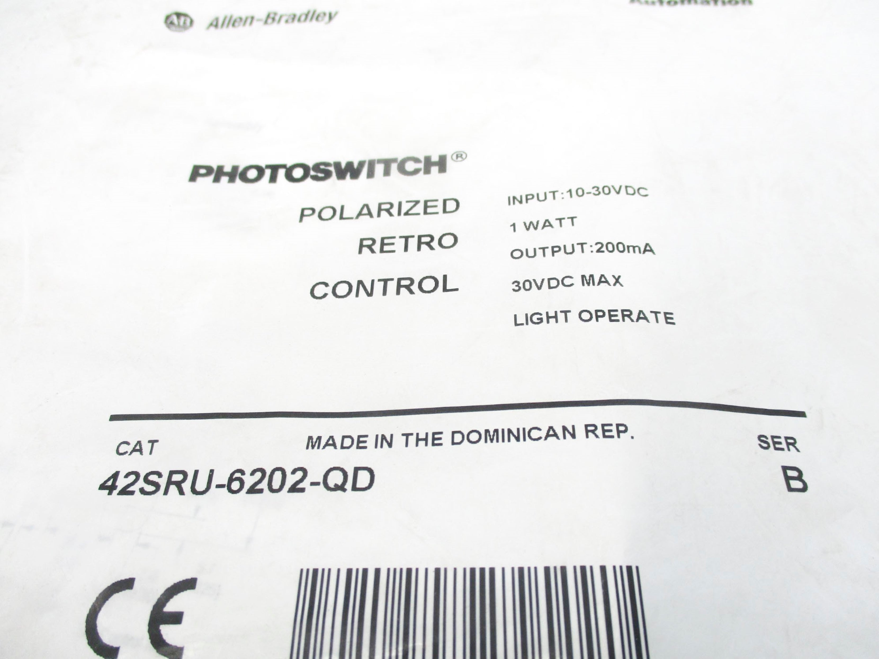 ALLEN BRADLEY 42SRU-6202-QD SER. B NSMP